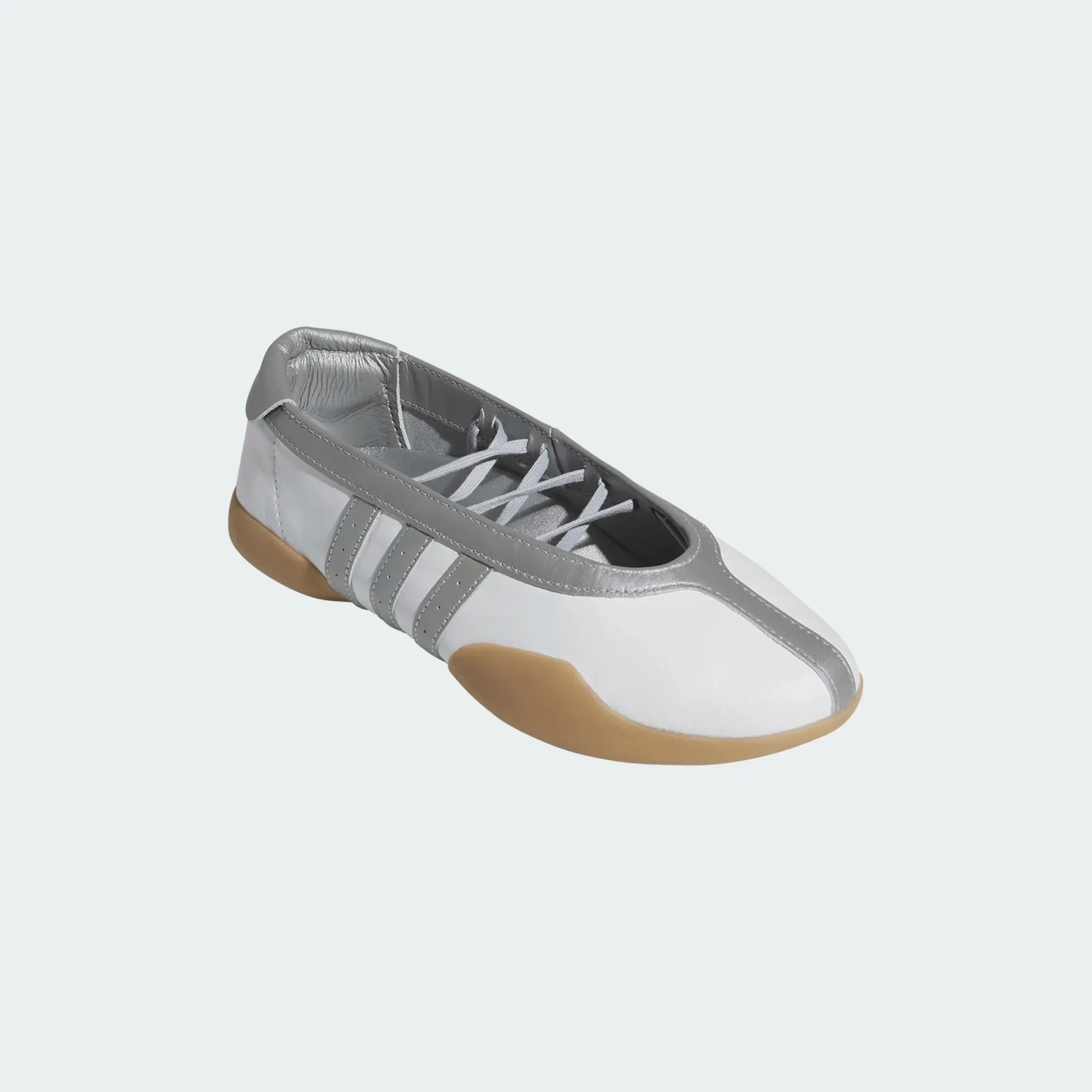 closed-toe womens adidas taekwondo mei ballet (cloud white/silver metallic)