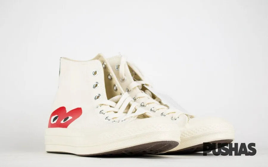 Essential Wear Comme des Garcons Play x Chuck Taylors High Top - Milk (2019)