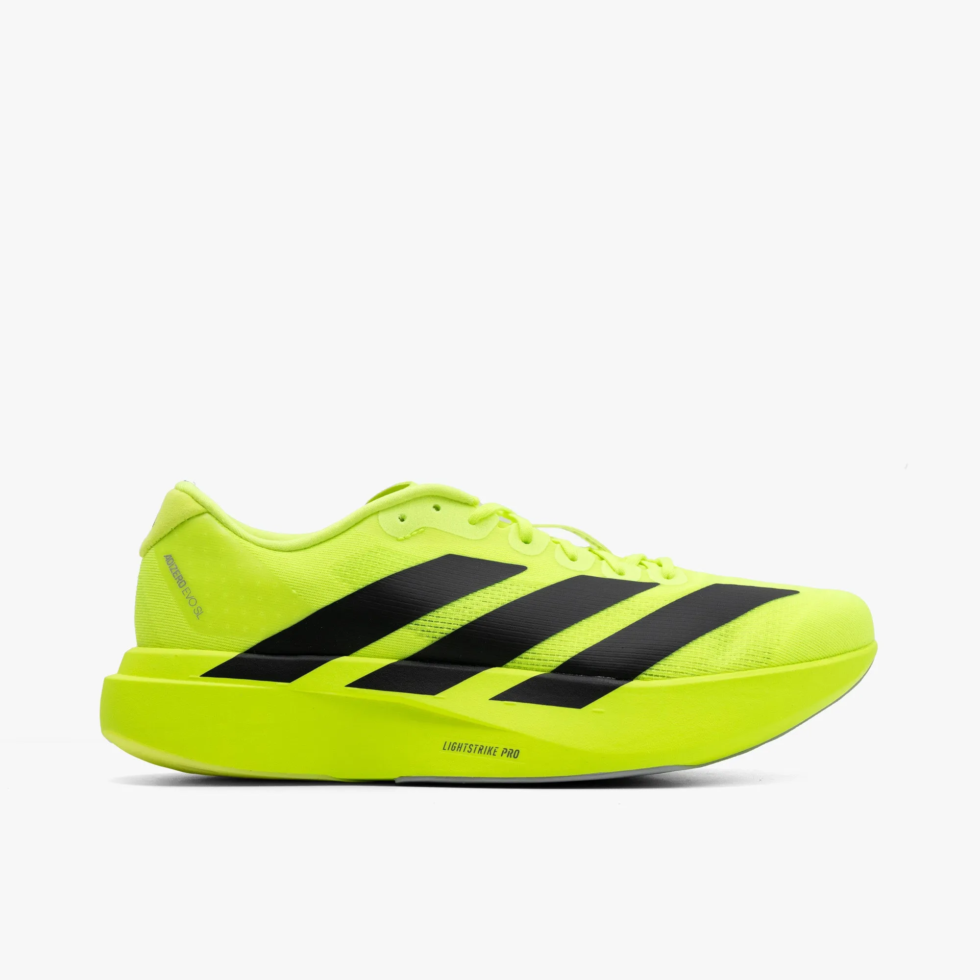 adidas Adizero EVO SL Lucid Lemon / Core Black - Metallic Silver Smooth ride
