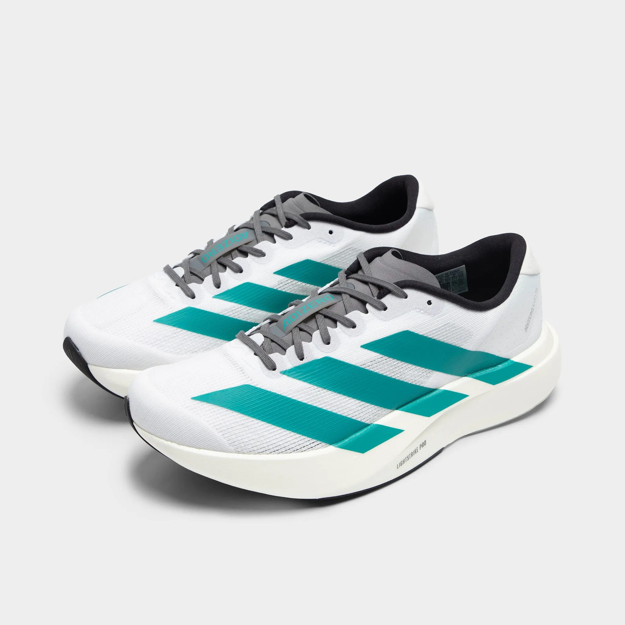 padded collar running shoes running rituals adidas Evo SL White / Teal - Black