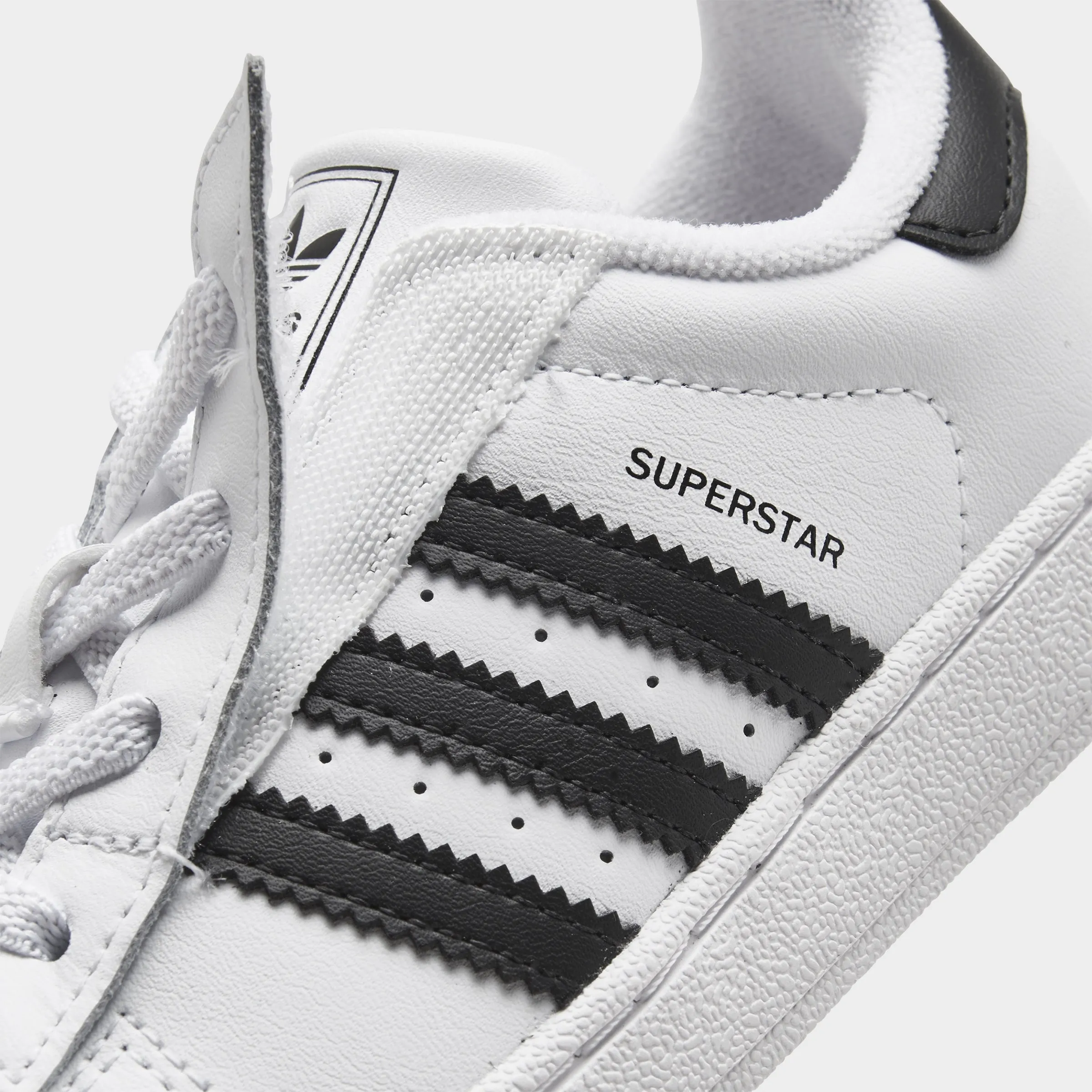 adidas Infants' Superstar II White / Black Ankle Lockdown System Stretchable