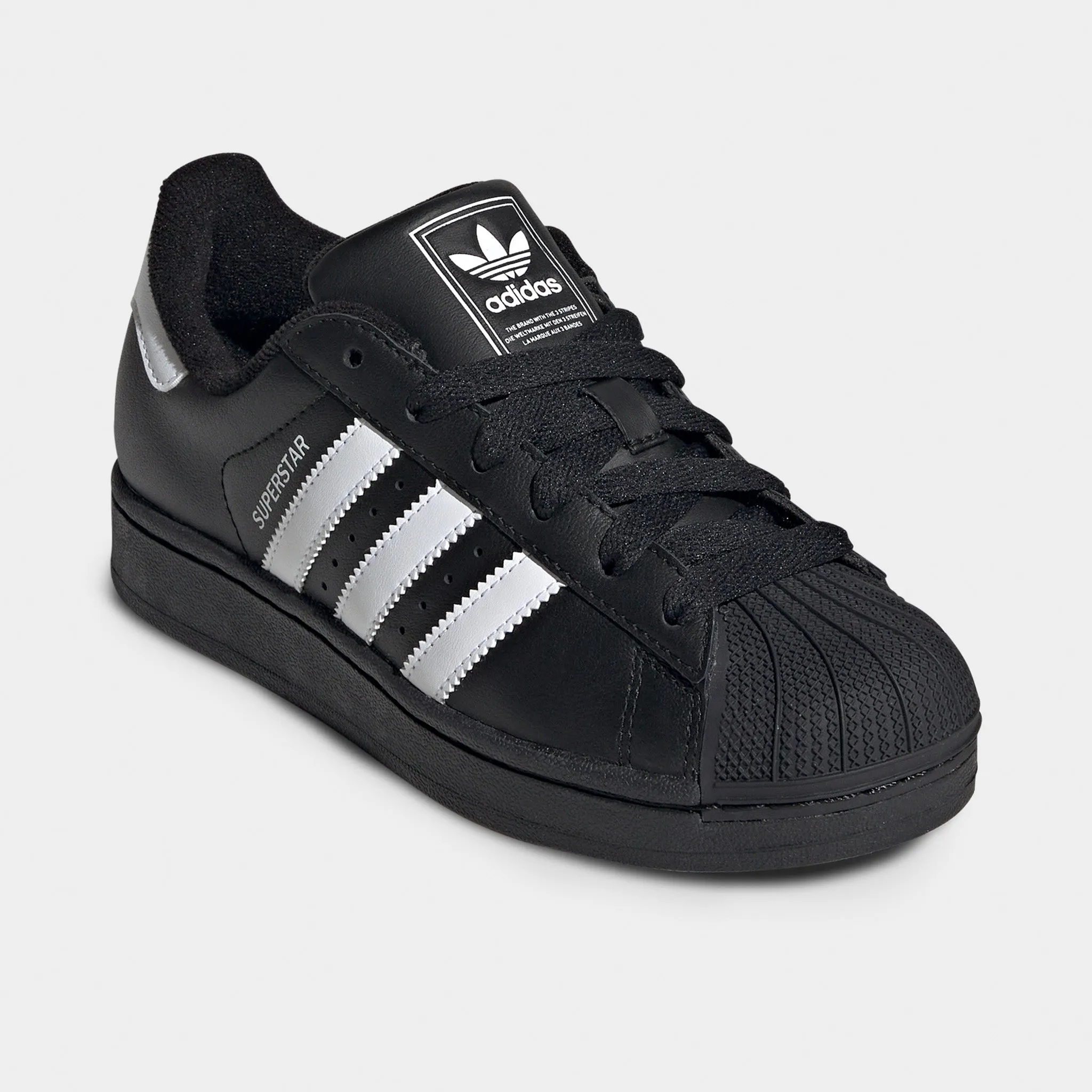 adidas Juniors' Superstar II Core Black / White Pro Build