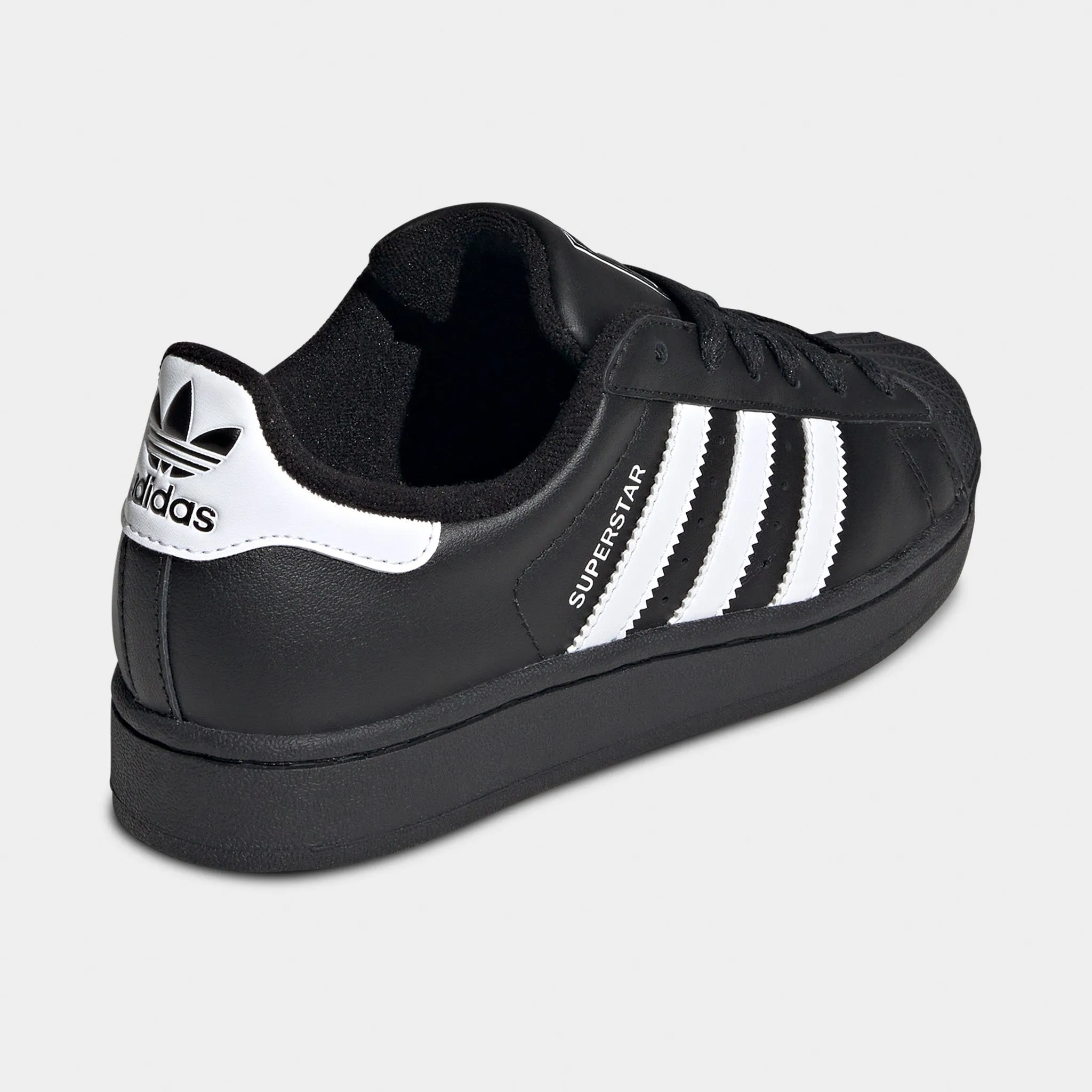 JetBoost Midsole Ventilated Tongue Construction adidas Juniors' Superstar II Core Black / White