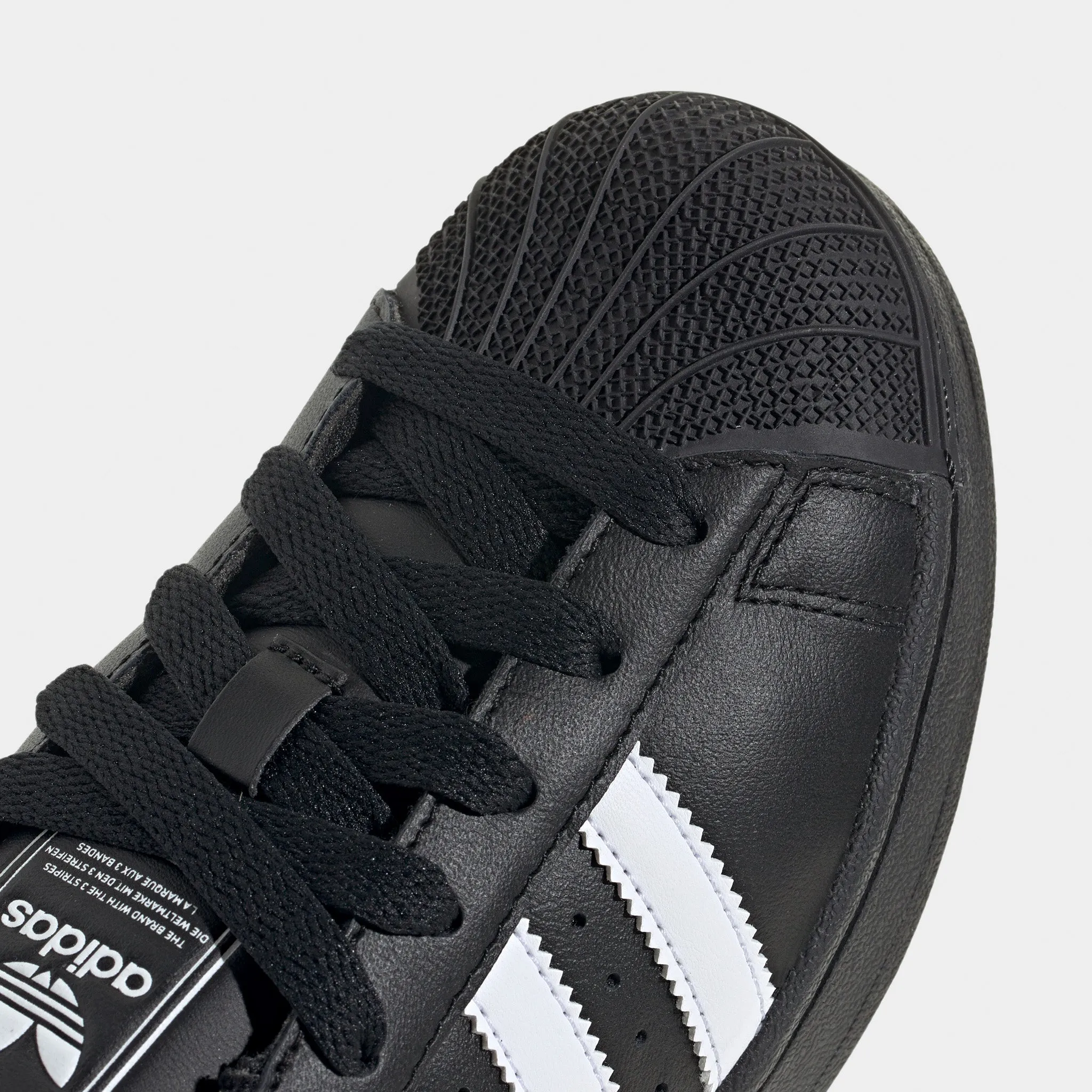 adidas Juniors' Superstar II Core Black / White Hyper Response Foam Non Restrictive Toe Box