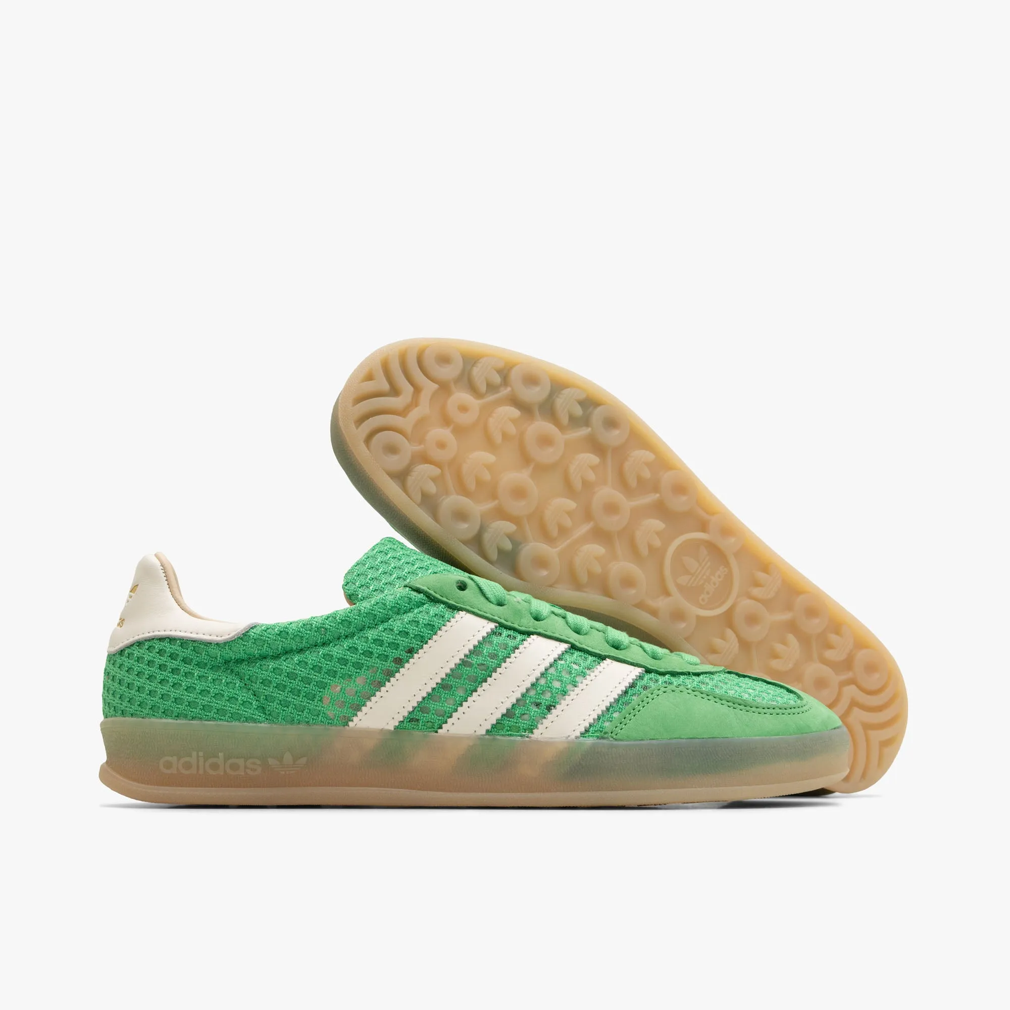 adidas Originals Gazelle Indoor Energy Green / Off White - Magic Beige Rockered Outsole Design Compression Midsoles