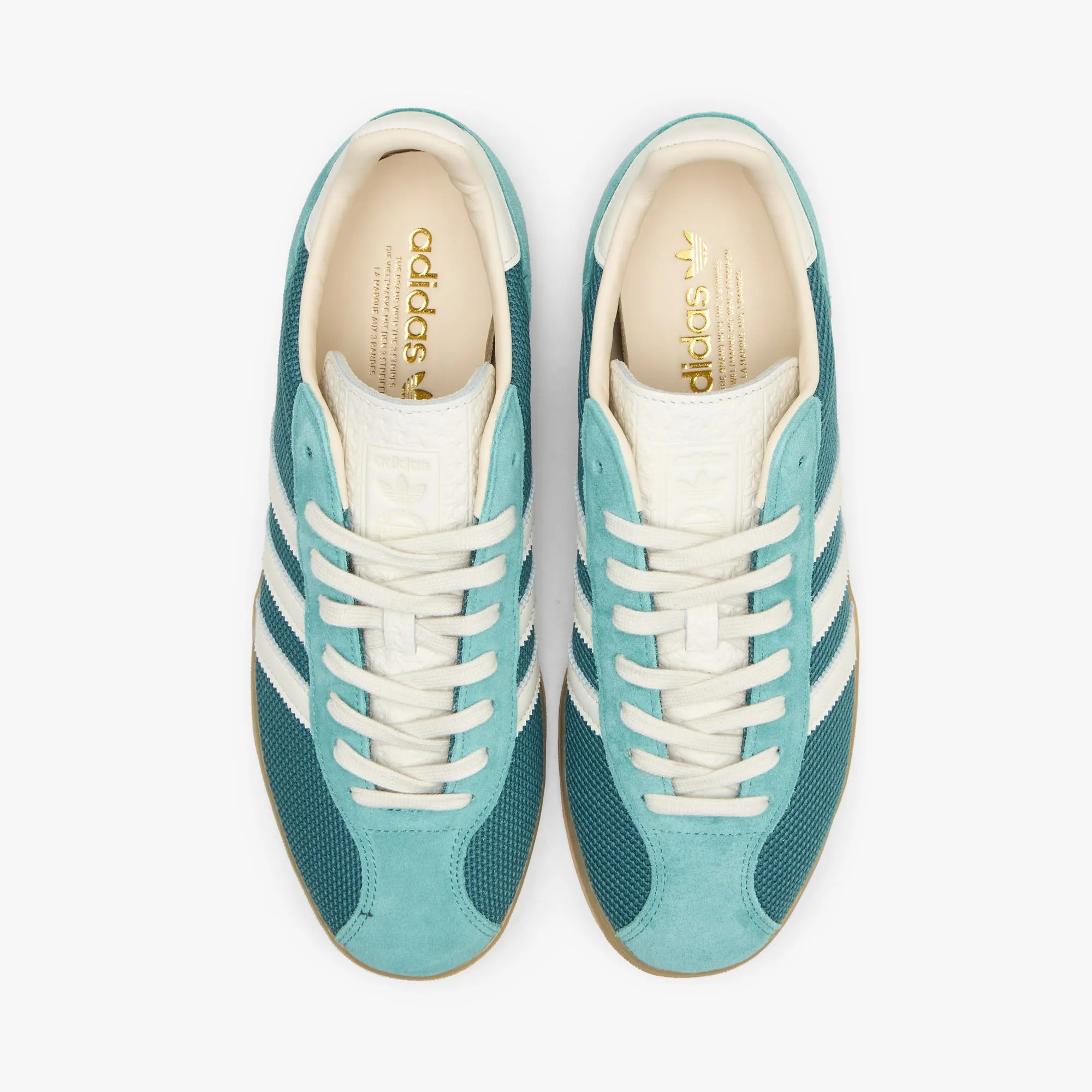 Torsional Rigidity System adidas Originals Gazelle Indoor Pro Preloved Teal / Off White - Warm Sandstone