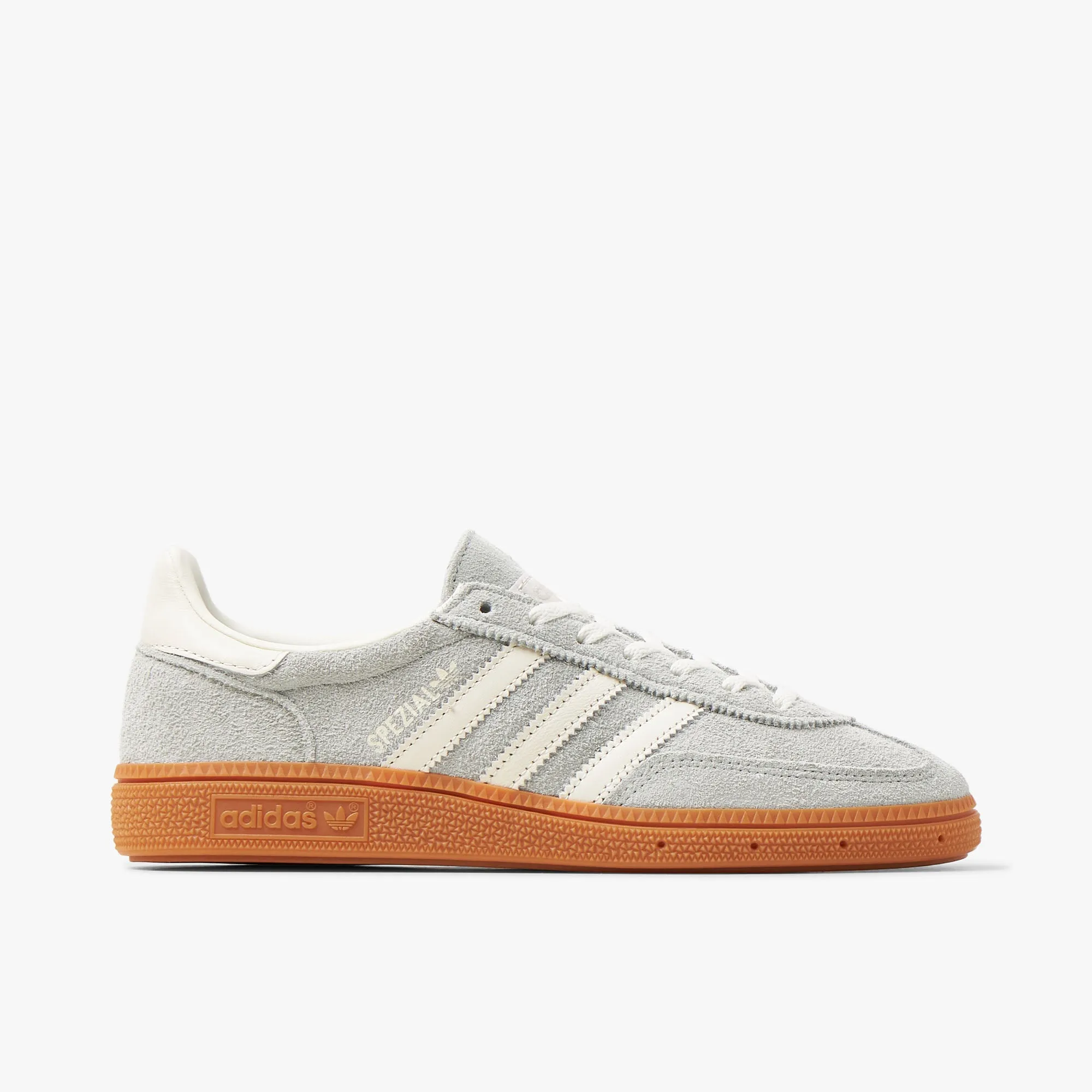 adidas Originals Women's Handball Spezial Wonder Silver / Off White - Gum Secure stability Foot Hugging