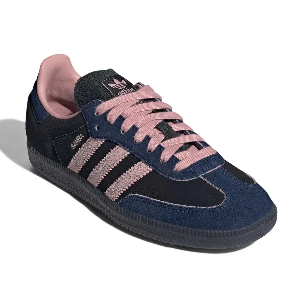 Adidas Samba OG 'Black Wonder Mauve Indigo' Women's Shoes Light Reflective Anti blister