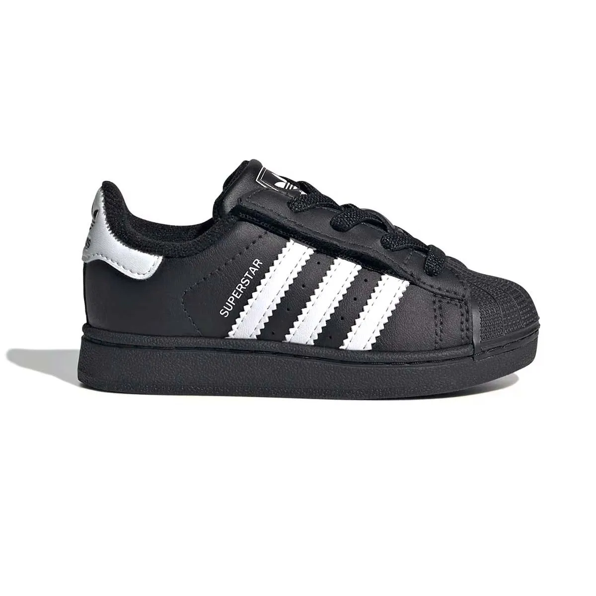 Look Ready Anytime Go Adidas Superstar II Elastic Lace 'Black White' Toddler Shoes