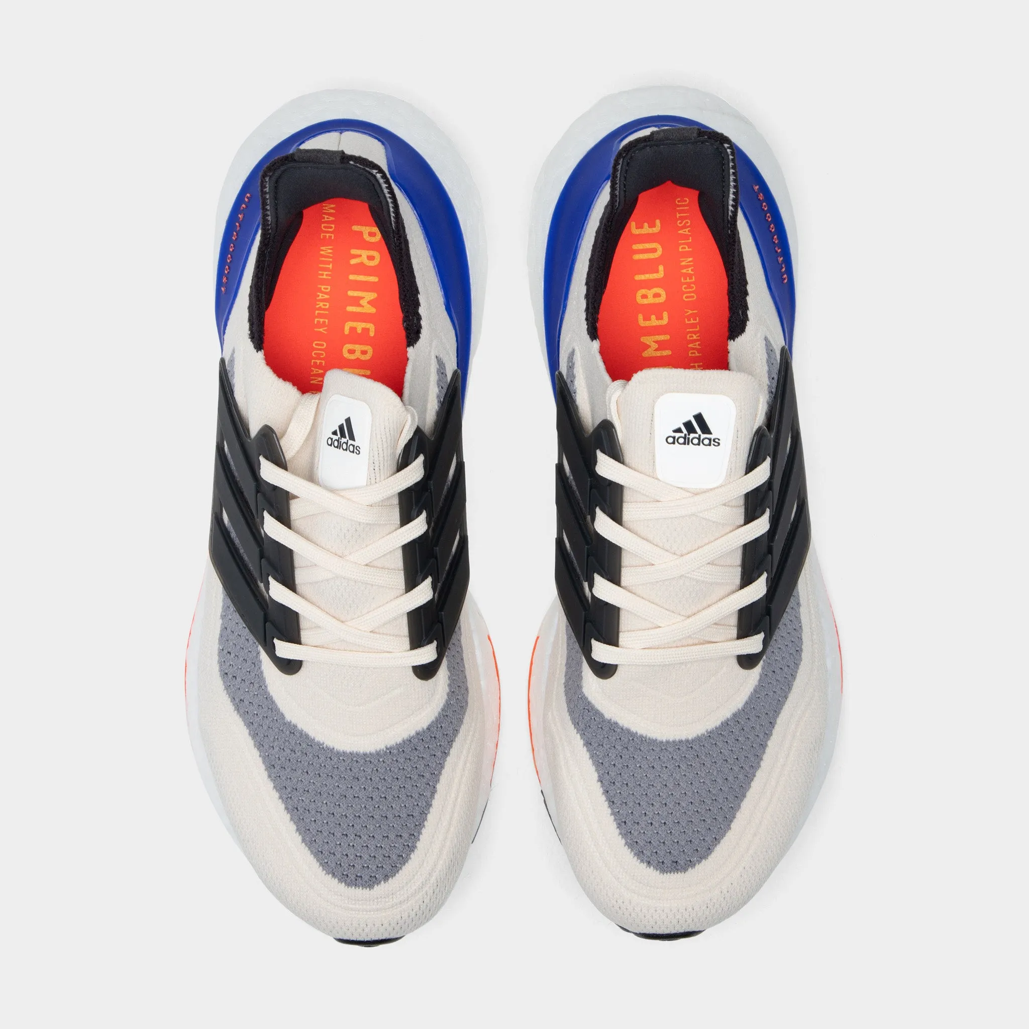 adidas Ultraboost 21 White / Carbon - Solar Red lace - up shoes Cushioned Footbed