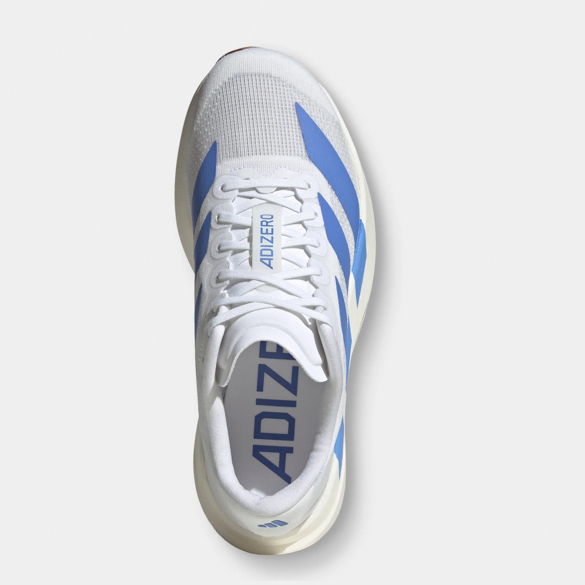 adidas Women's Adizero EVO SL White / Blue Fusion - Off White PaddedTongue flexible - upper shoes