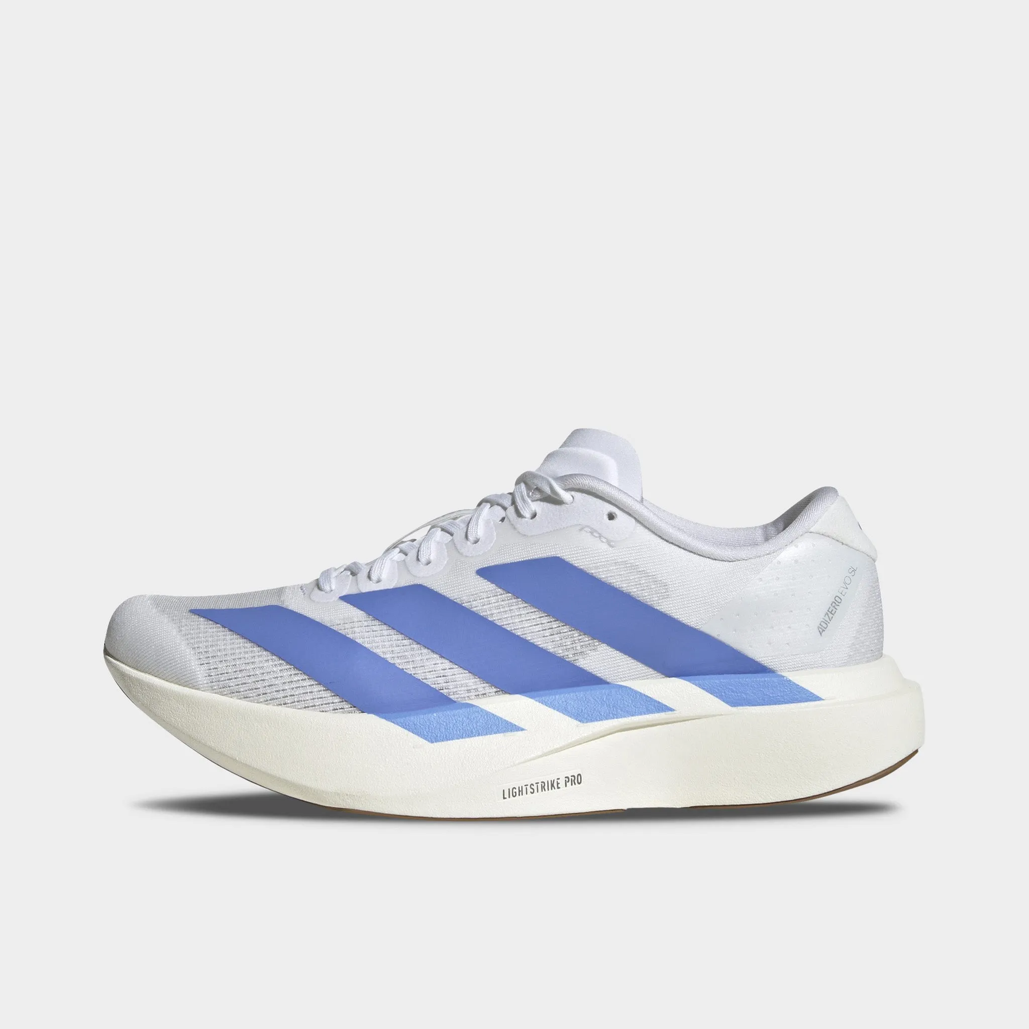adidas Women's Adizero EVO SL White / Blue Fusion - Off White running for stress relief shoes
