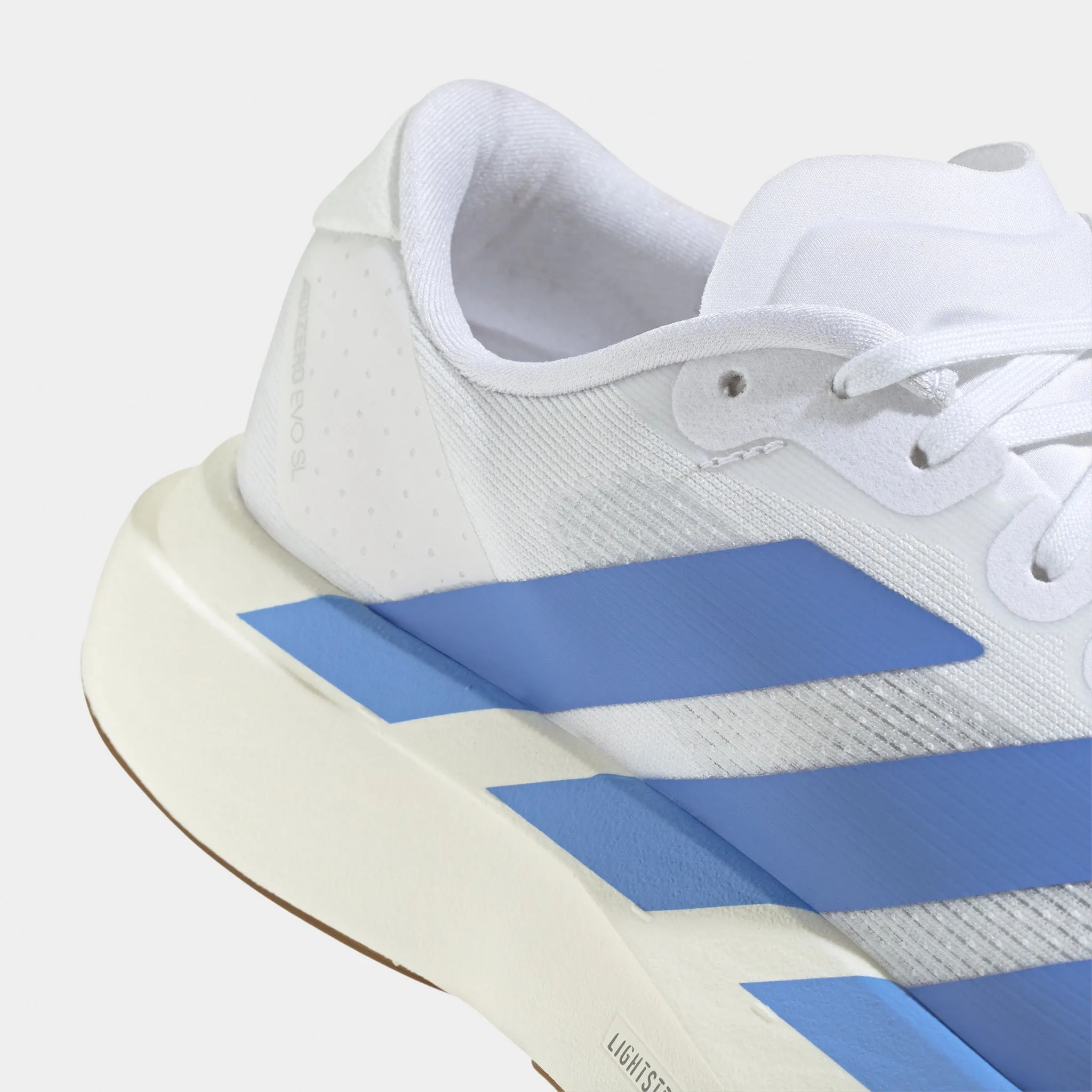adidas Women's Adizero EVO SL White / Blue Fusion - Off White fixed - insole - feature shoes