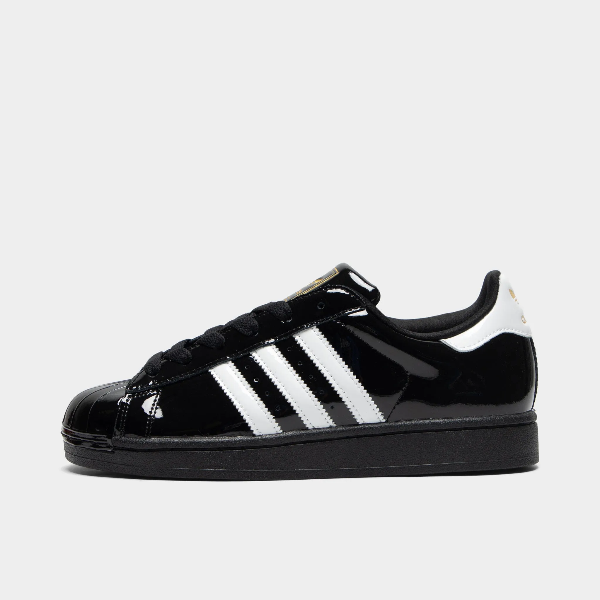 Enhanced Lateral Stability Responsive Design adidas Women's Superstar II Core Black / White - Gold Metallic