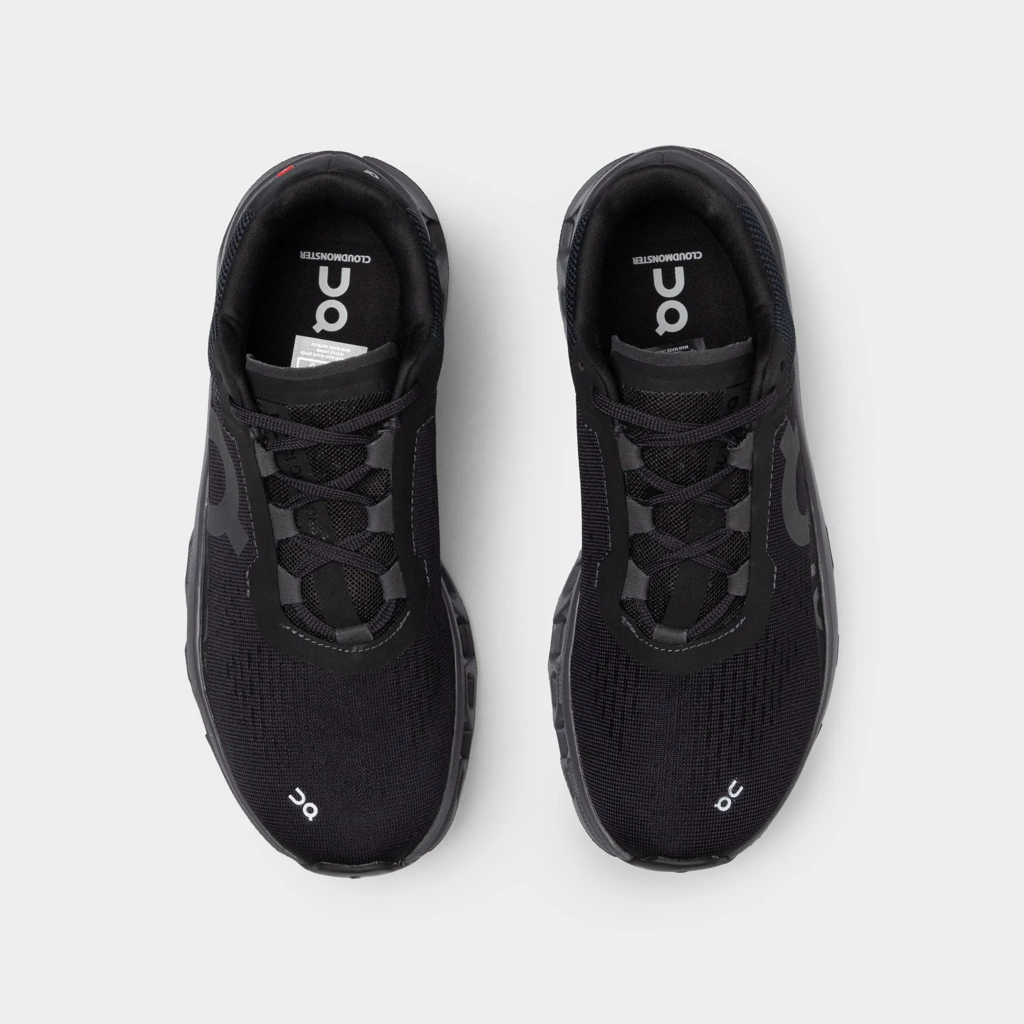 On Women's Cloudmonster Black / Magnet foam - filled shoes running in the evening shoes