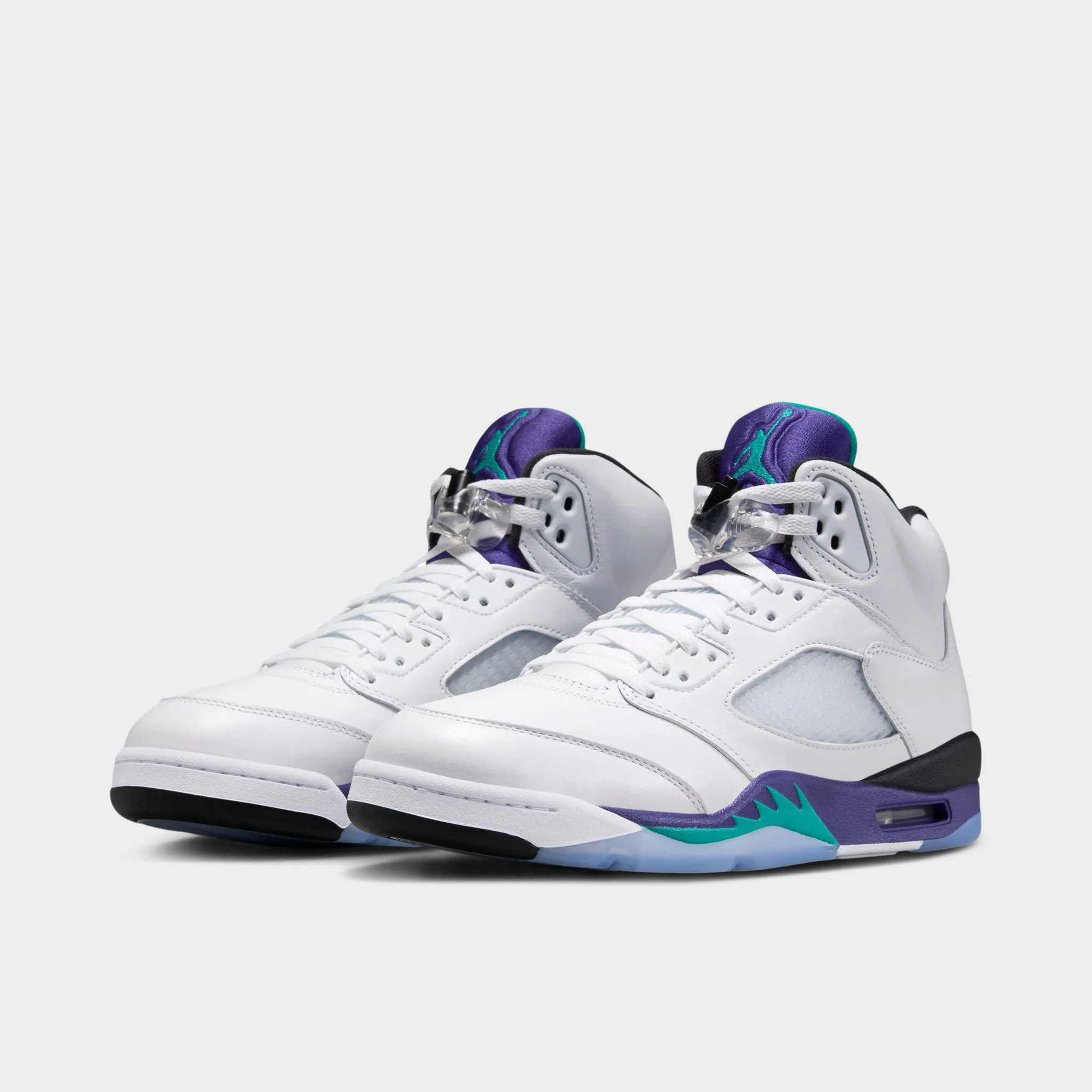 Foot Movement Boost weekend run Jordan 5 Retro OG White / New Emerald - Grape Ice
