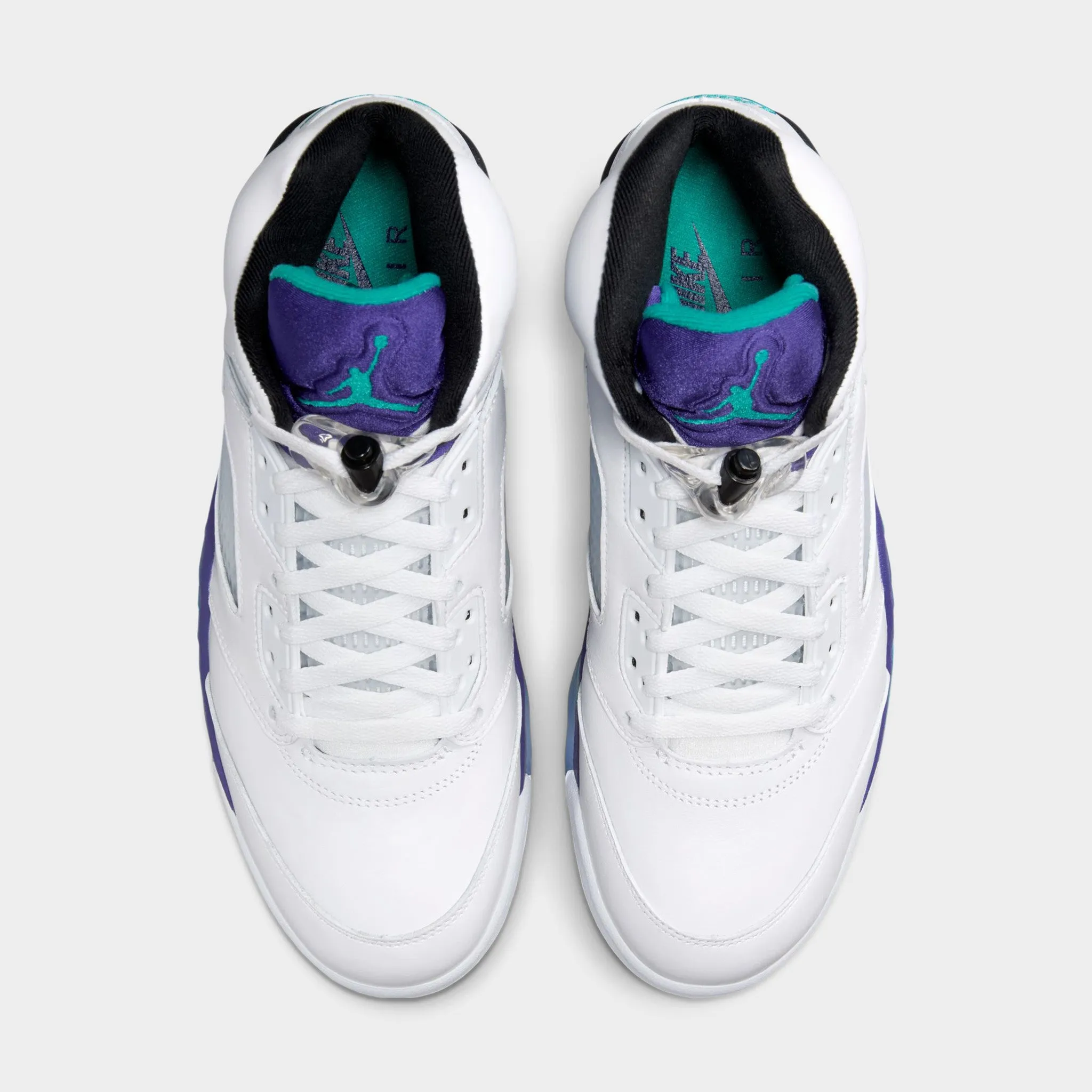 Jordan 5 Retro OG White / New Emerald - Grape Ice Anatomical Footbed Shape RubberOutsole