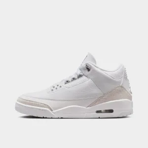 Sweat Wicking Zoned Cushioning Jordan 3 Retro White / Metallic Silver - White