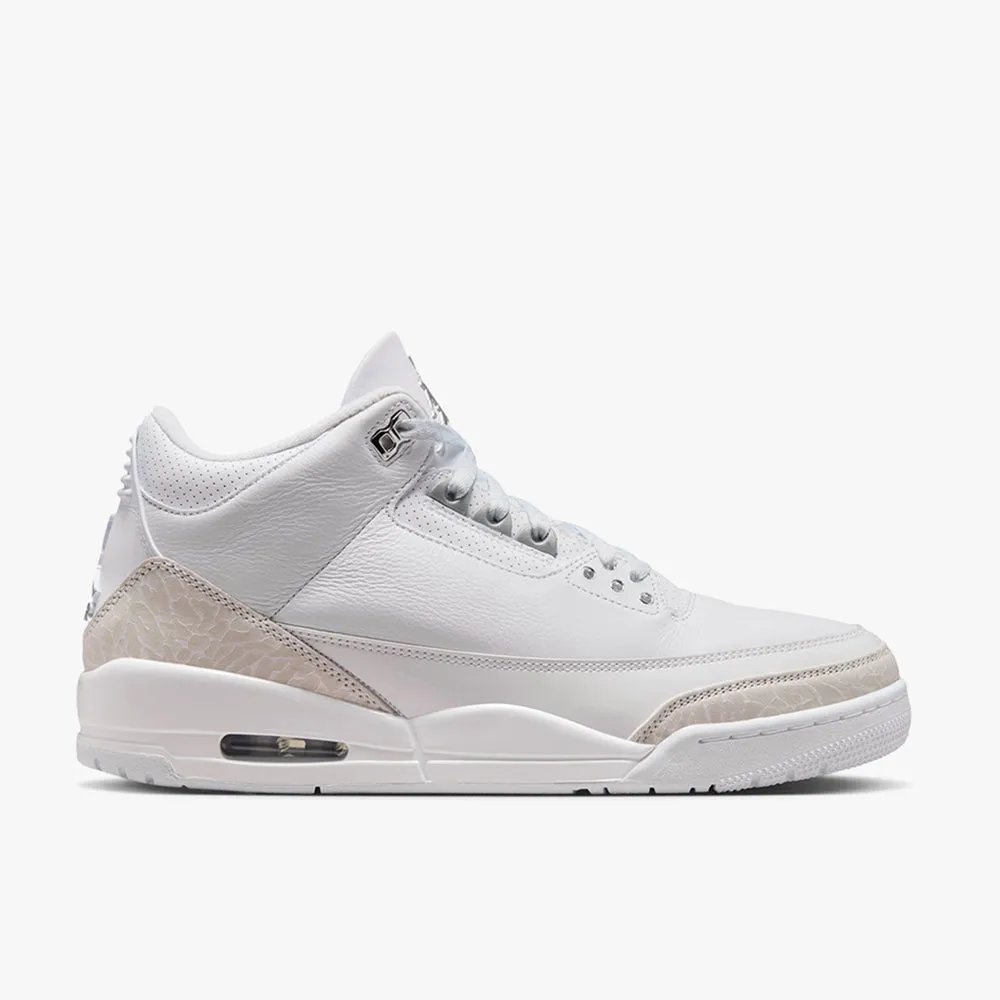 Jordan 3 Retro White / Metallic Silver - White Swift Step Effortless Fit