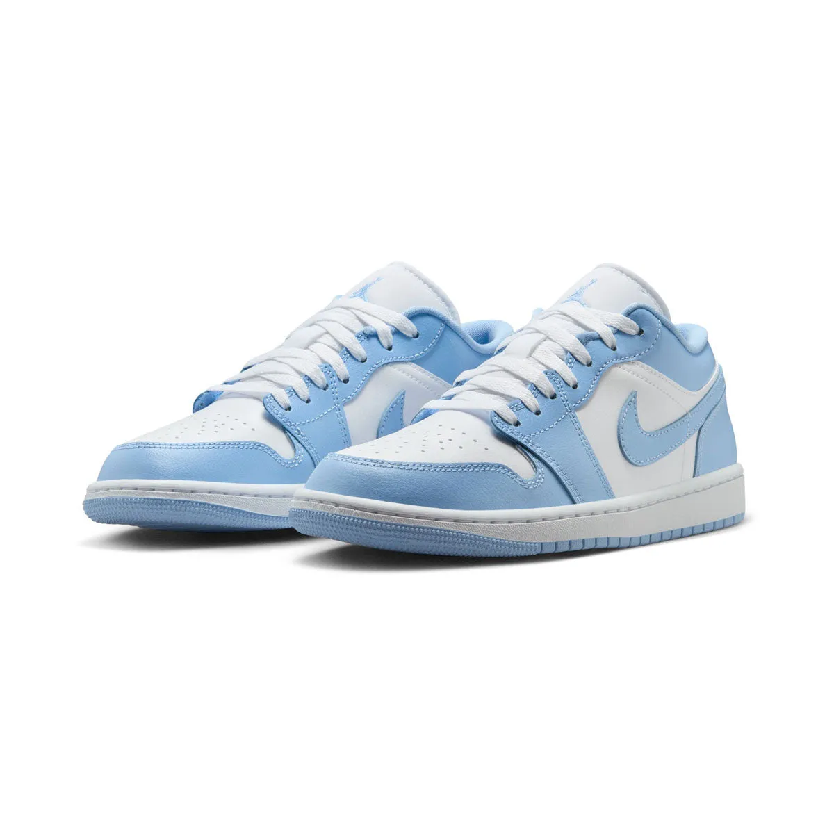 Quick lace Air Jordan 1 Low 'Aluminum White' Women's Shoes