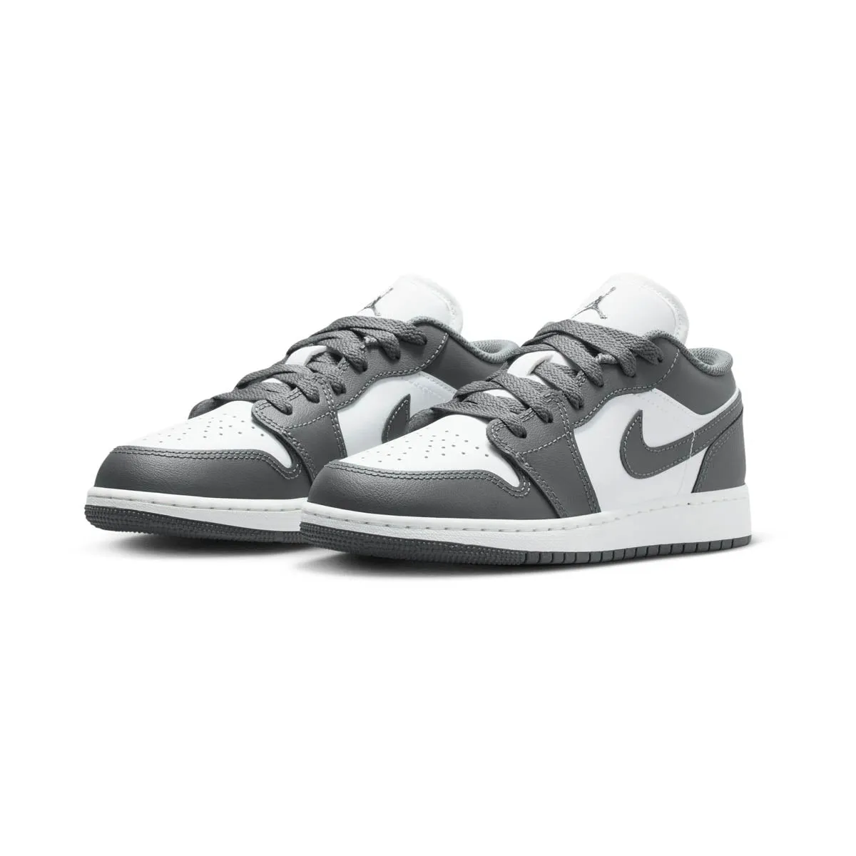 synthetic leather Air Jordan 1 Low 'Grey White' Big Kids' Shoes