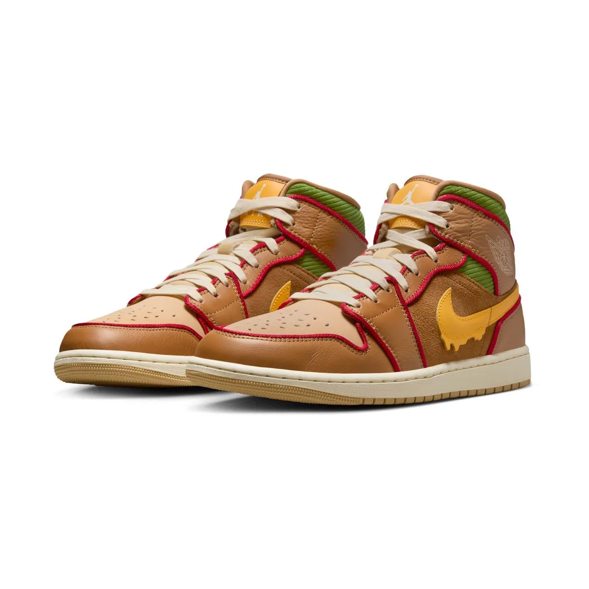 Zip   Up Style Air Jordan 1 Mid SE 'Cheeseburger' Men's Shoes