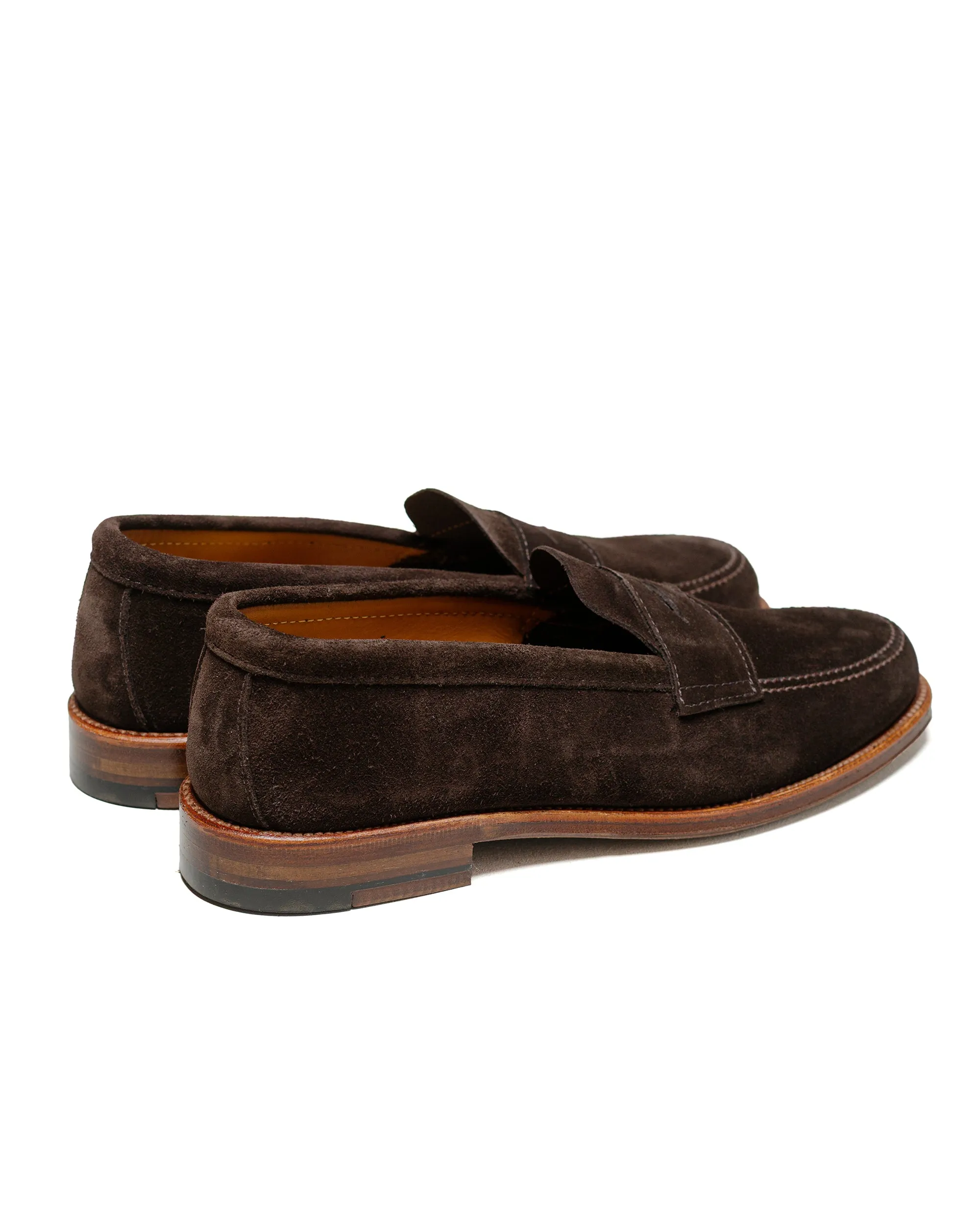 most gym suitable for beginners Alden Penny Loafer Dark Brown Suede 5738F