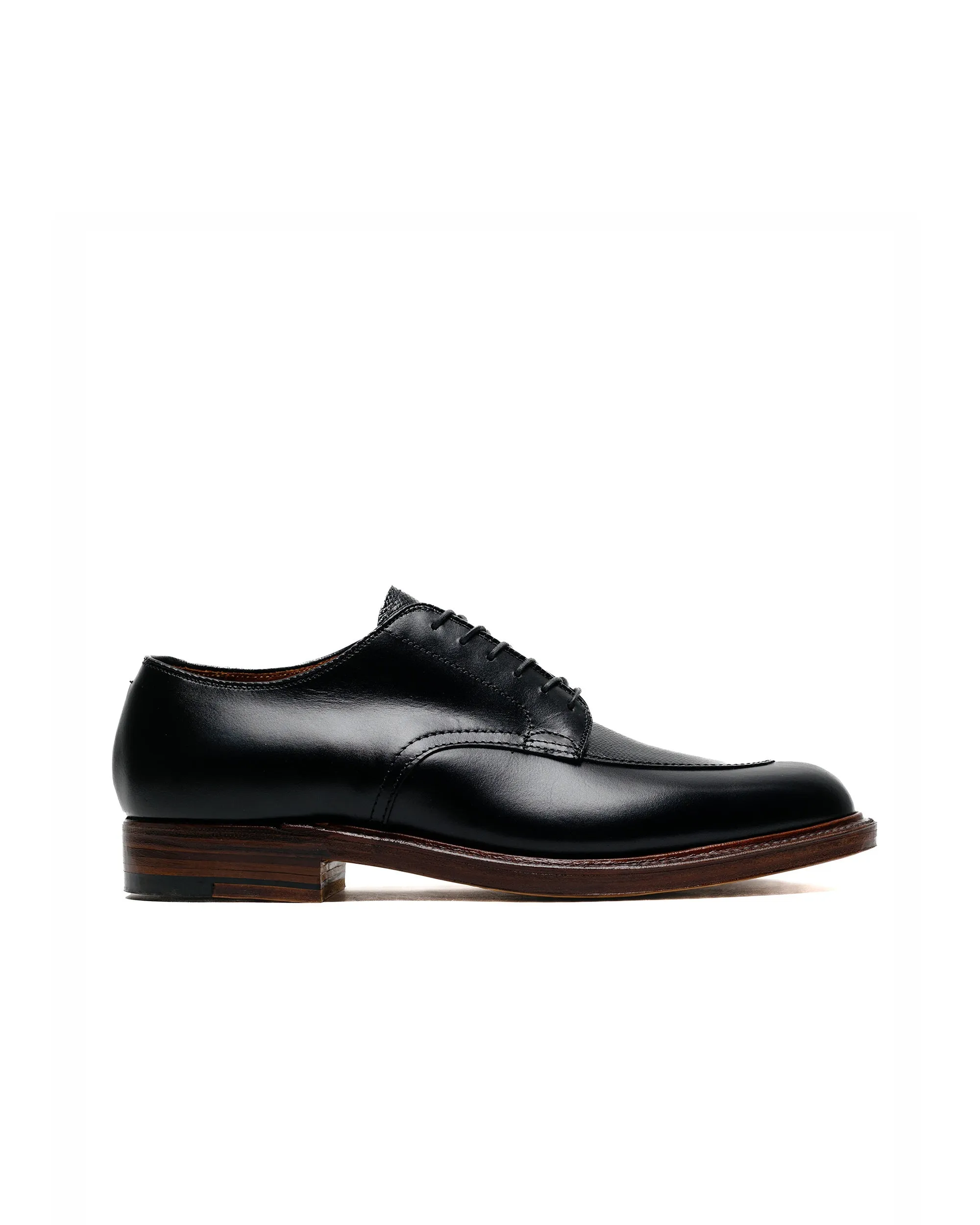 Alden V Tip Blucher Black Calfskin/Black Regina Grain G2603 most polluted