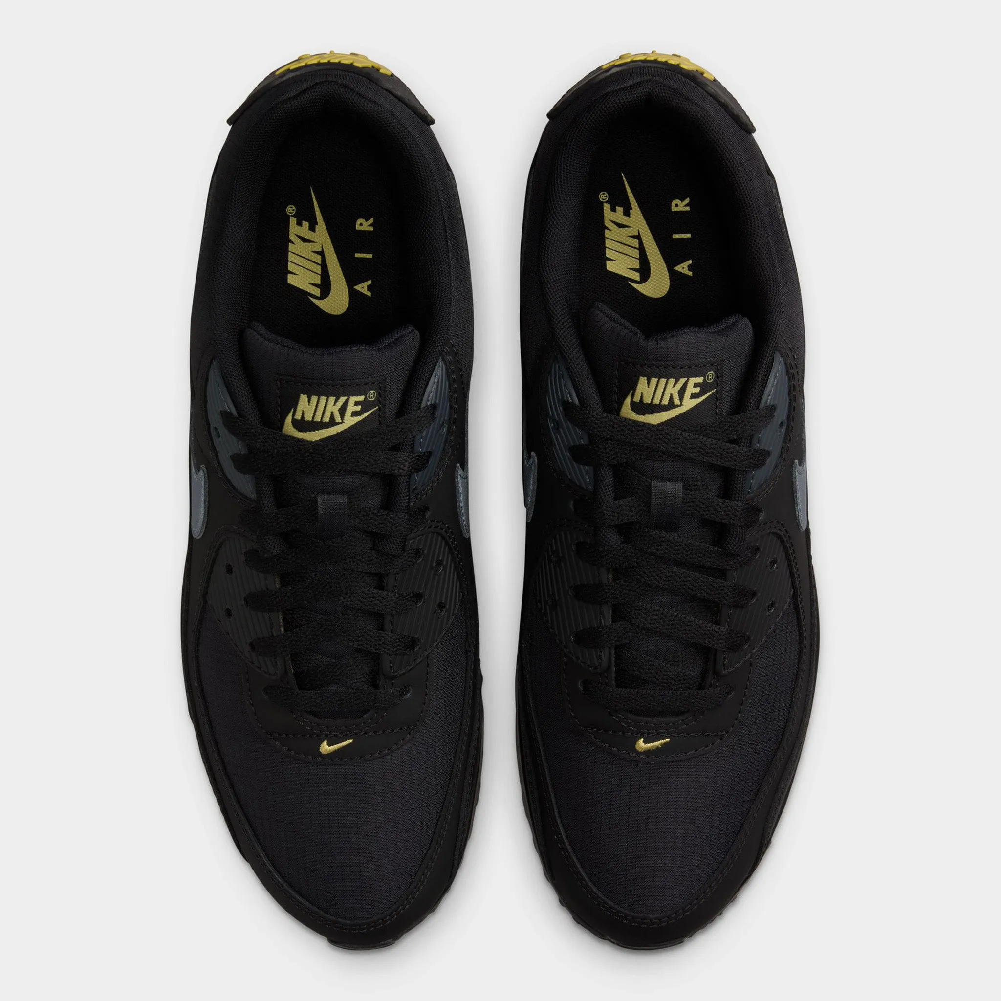 Nike Air Max 90 Black / Buff Gold - Anthracite camping shoes running in a fitness center shoes
