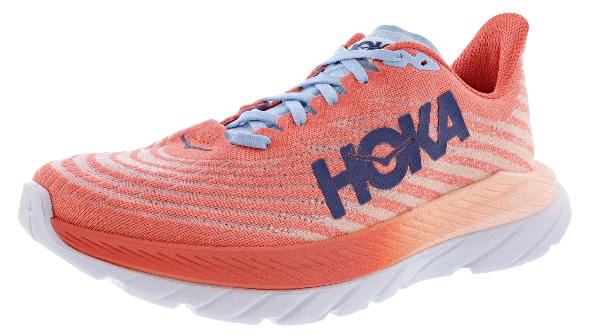 Hoka Women's Mach 5 Road Running Shoes running with headphones PhylonMidsole