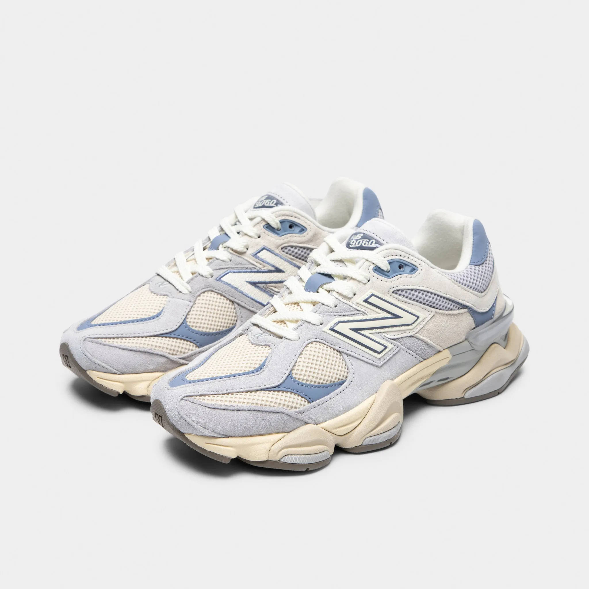 New Balance 9060 Pearl Grey / Linen ankle - strap shoes padded interior shoes