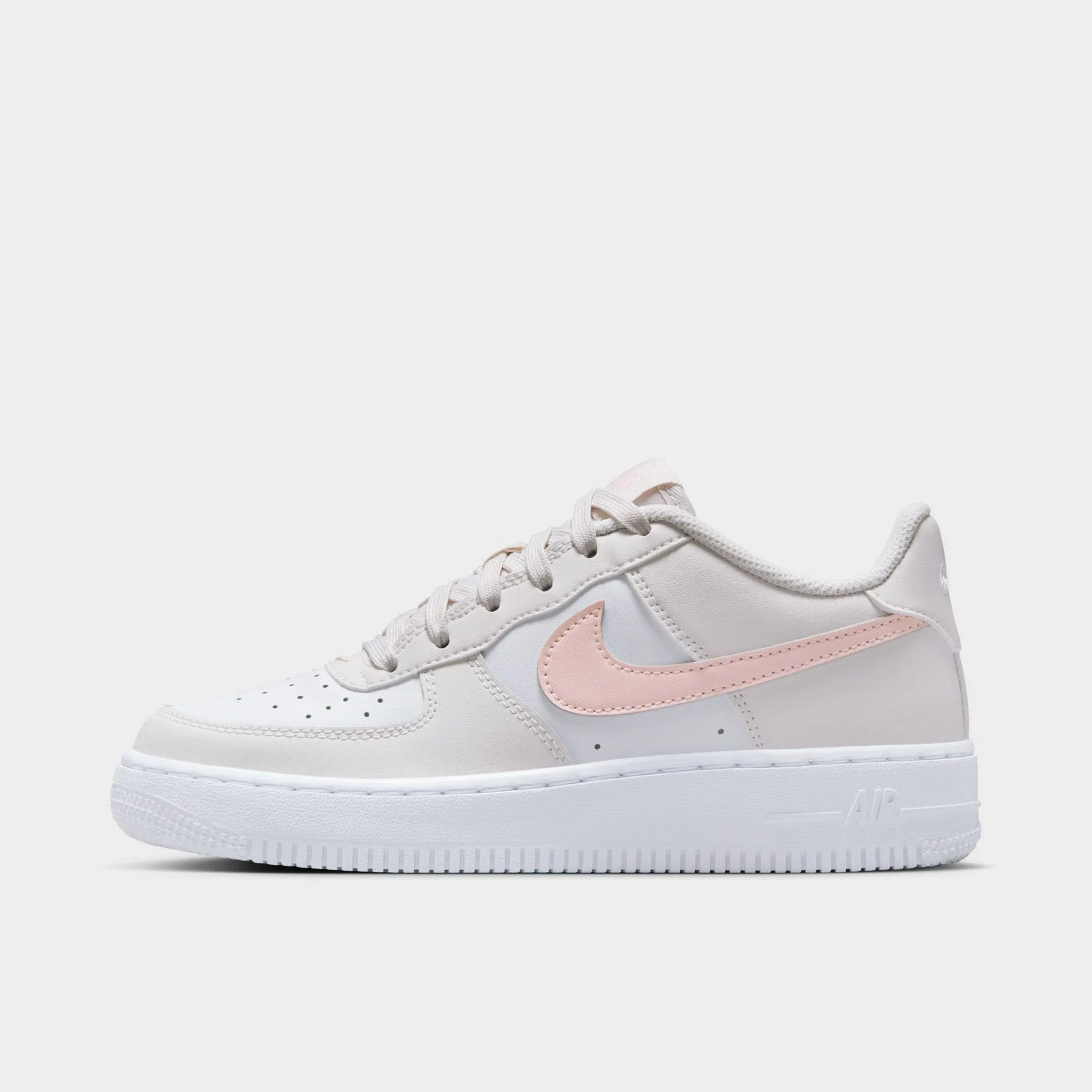 Nike Air Force 1 GS Phantom / Echo Pink - Summit White Dual Density Foam Layering Bounce Technology