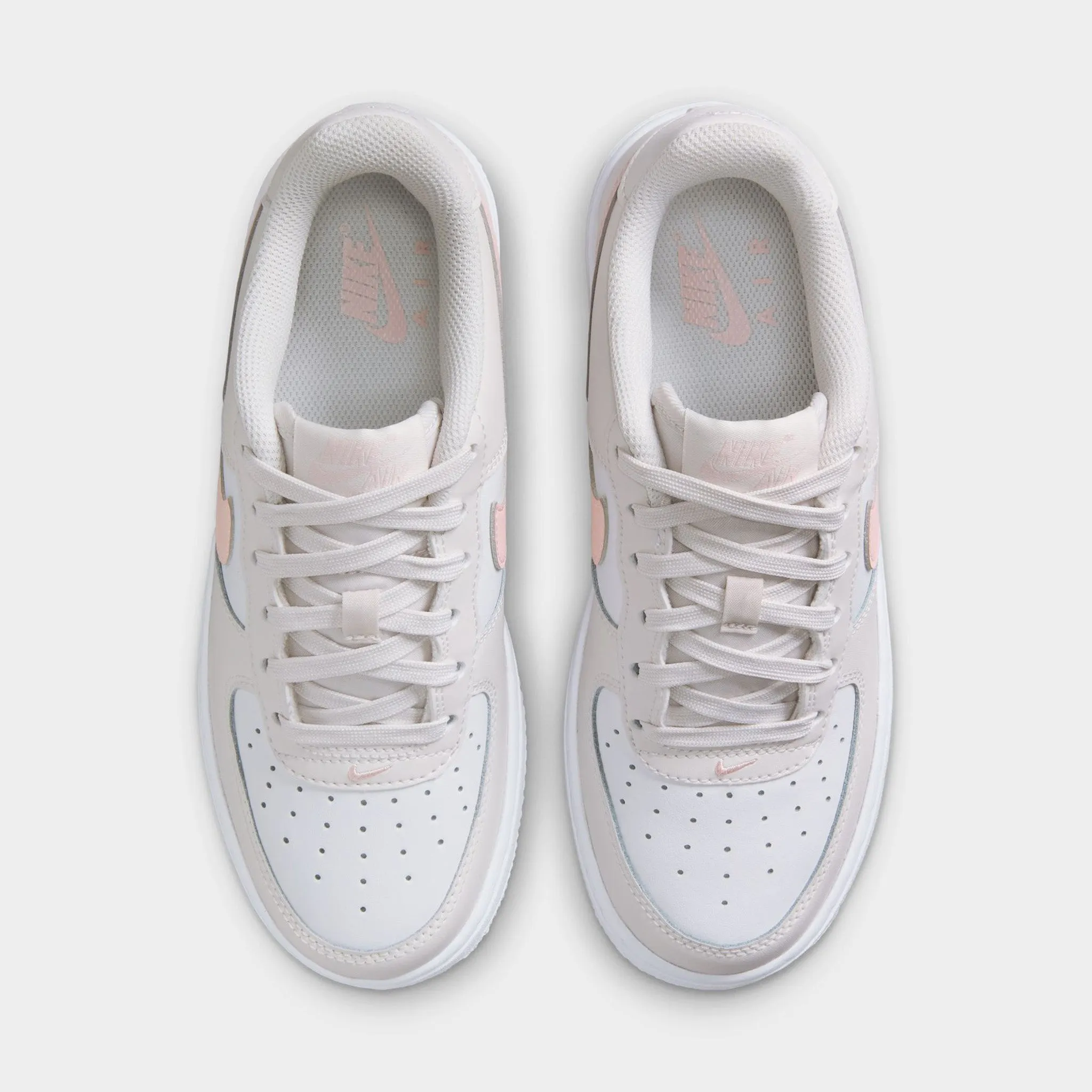 Nike Air Force 1 GS Phantom / Echo Pink - Summit White Lightweight Midsole Foam