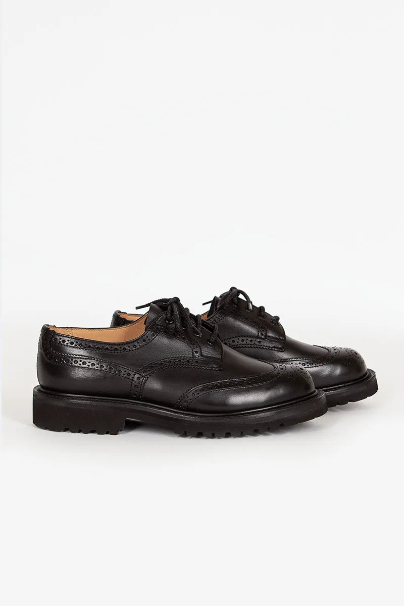 All-Weather Wear Resilient Sole Anne Leather Brogue Black