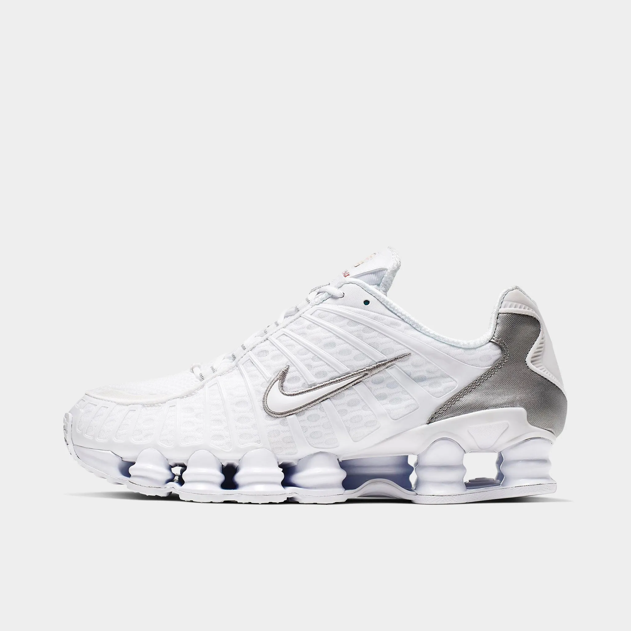 Nike Shox TL White / White - Metallic Silver buckle closure shoes adventure - shoes