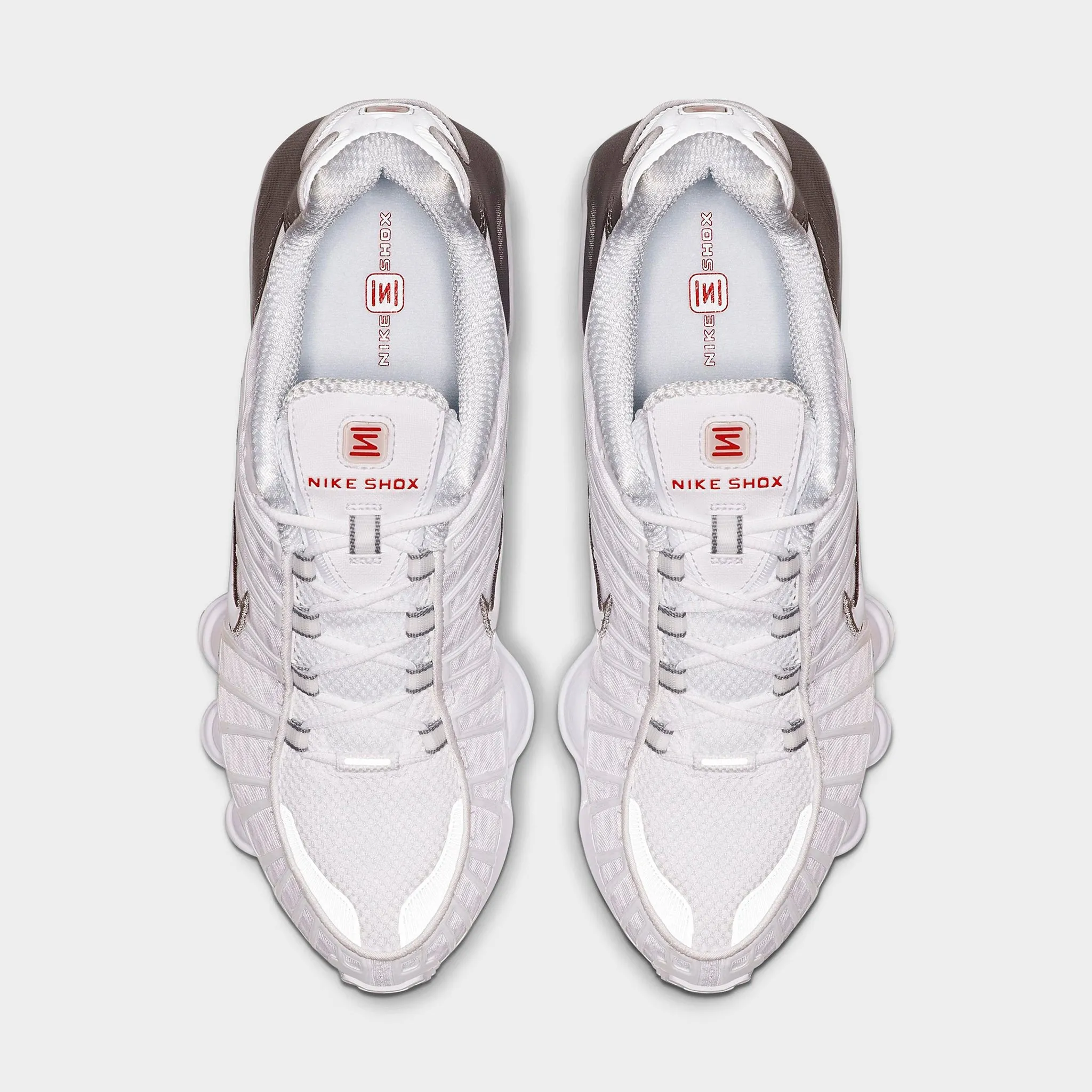 multi - surface running shoes Nike Shox TL White / White - Metallic Silver