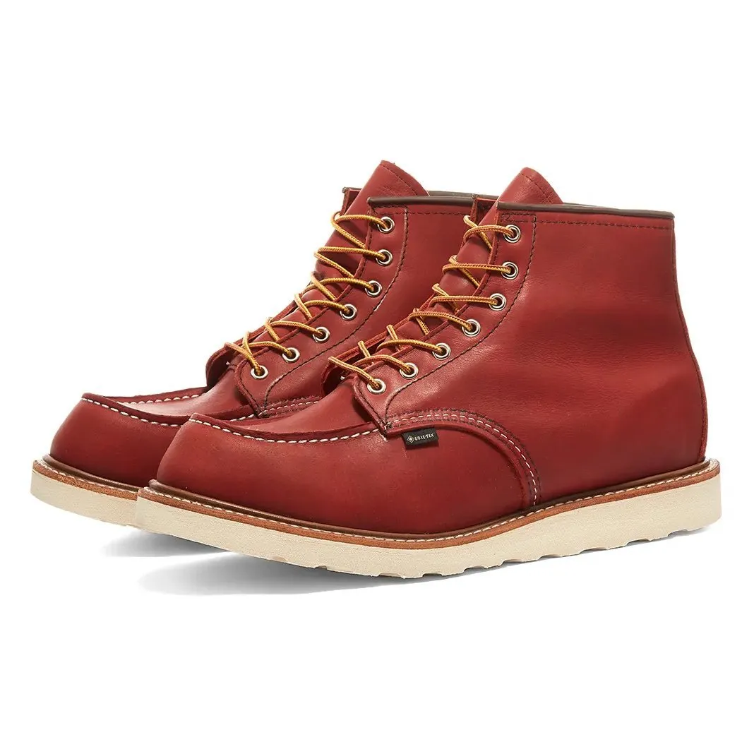 Red Wing Men's 6-Inch Classic Moc 8864 Russet Taos Gore-Tex Waterproof Heat resistant Seamless Comfort All Day Worker
