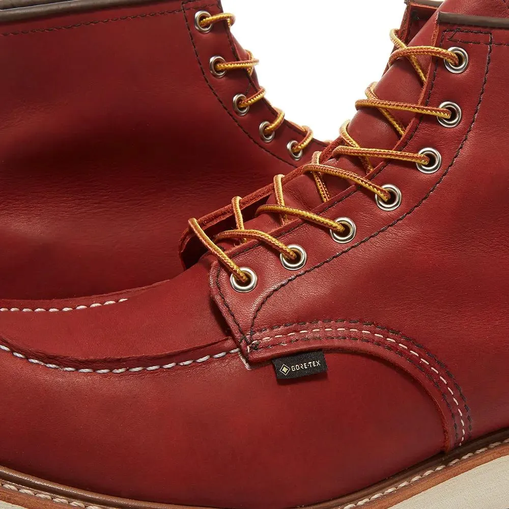 Eco Material River Crossing Shock Absorbing Mountain Climber Red Wing Men's 6-Inch Classic Moc 8864 Russet Taos Gore-Tex Waterproof