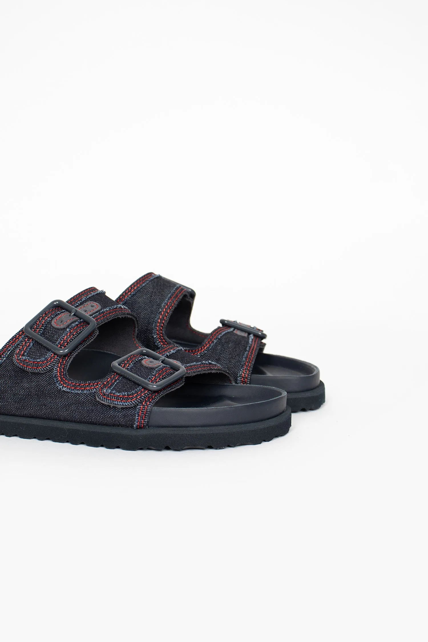Anti-slip Breathable Interior Arizona Stone Washed Sandal Dark Wash Denim