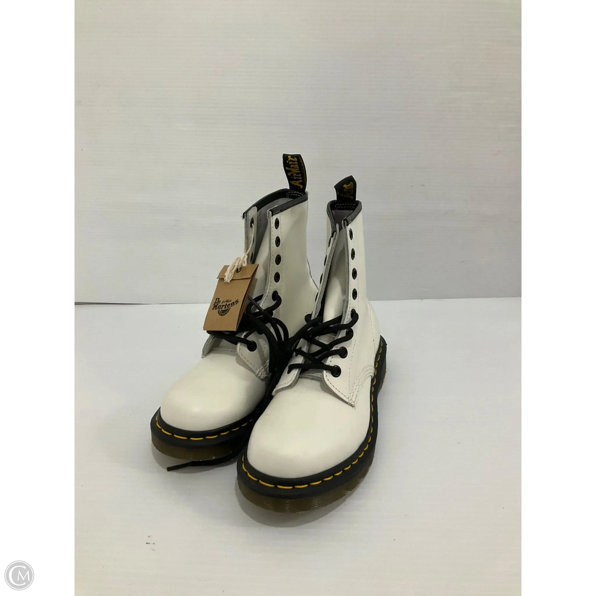 Boots Combat By Dr Martens In White, Size: 6 Lace Tie Fitness