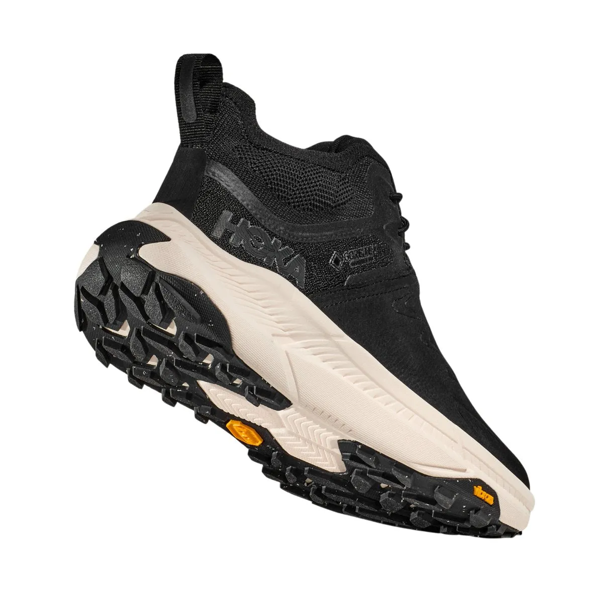 Hoka One One Men's Transport Chukka GTX Black Reinforced Form Night Travel Breathable Mountain Climber