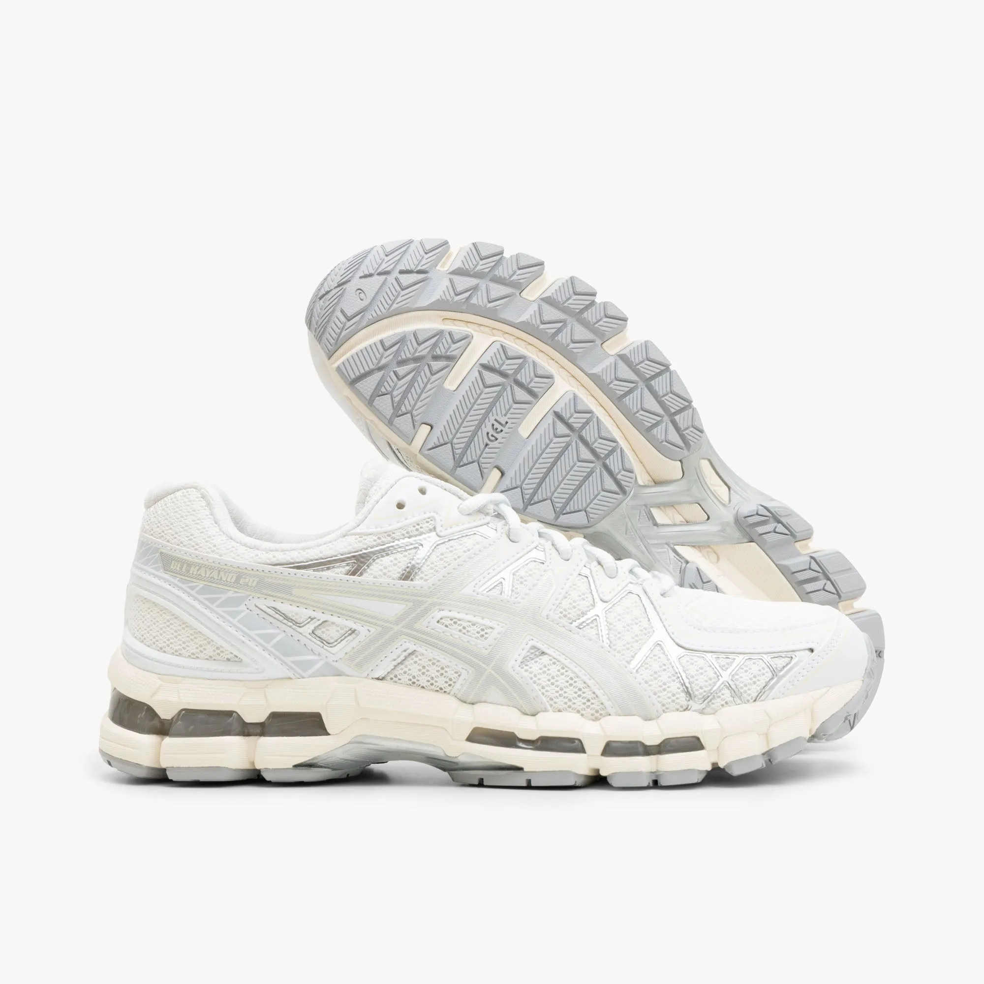 concrete running gear wide - base shoes ASICS Gel-Kayano 20 White / Pure Silver