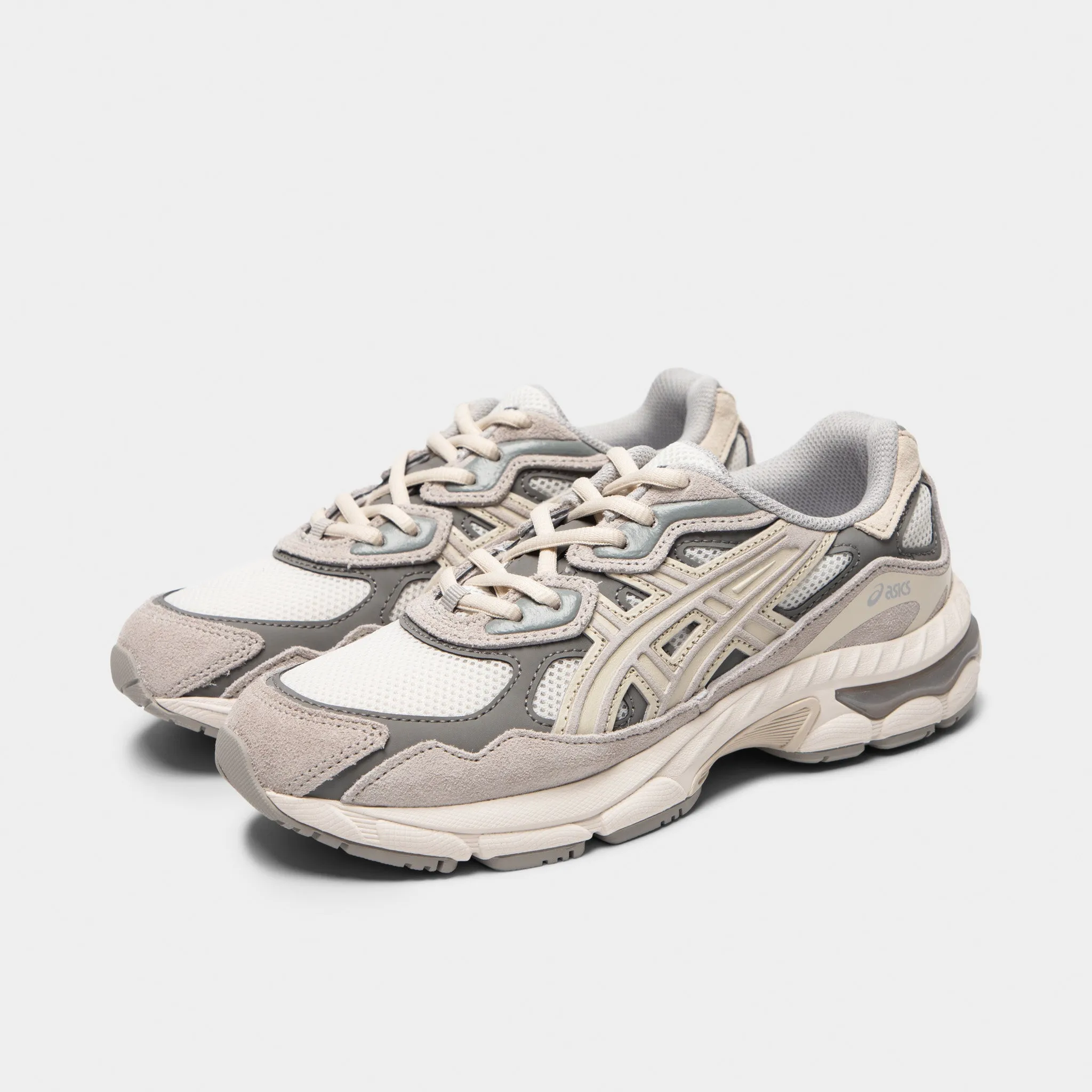 foot - friendly - feature shoes volleyball shoes ASICS GEL-NYC GS Cream / Oyster Grey