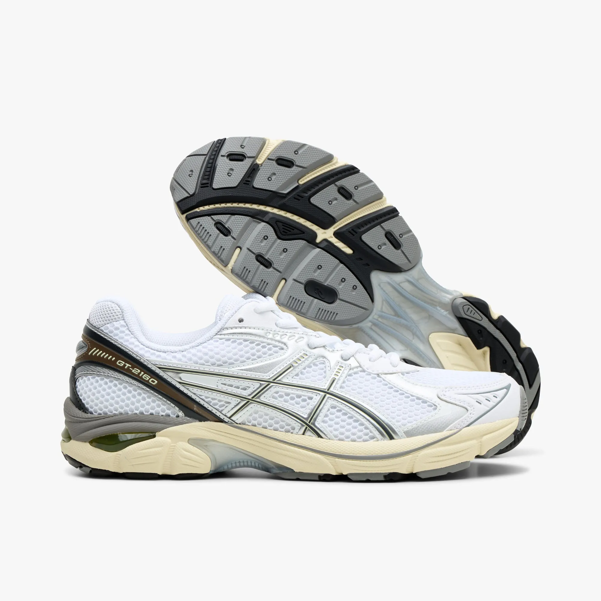 ASICS GT-2160 White / Brown - Silver running on uneven ground shoes