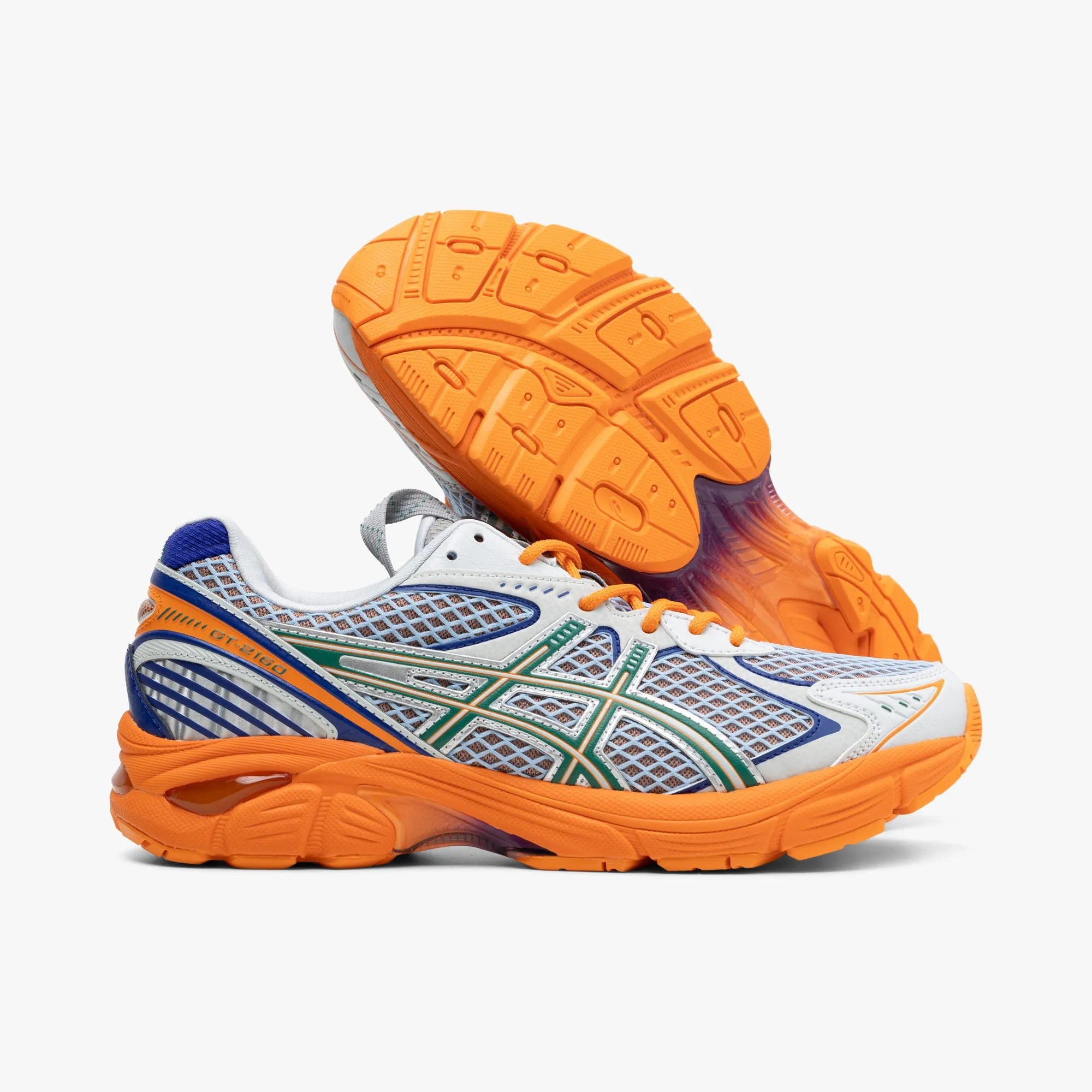 ASICS UB7-S GT-2160 Lava Orange / Jasper Green sports running gear tile - floor shoes