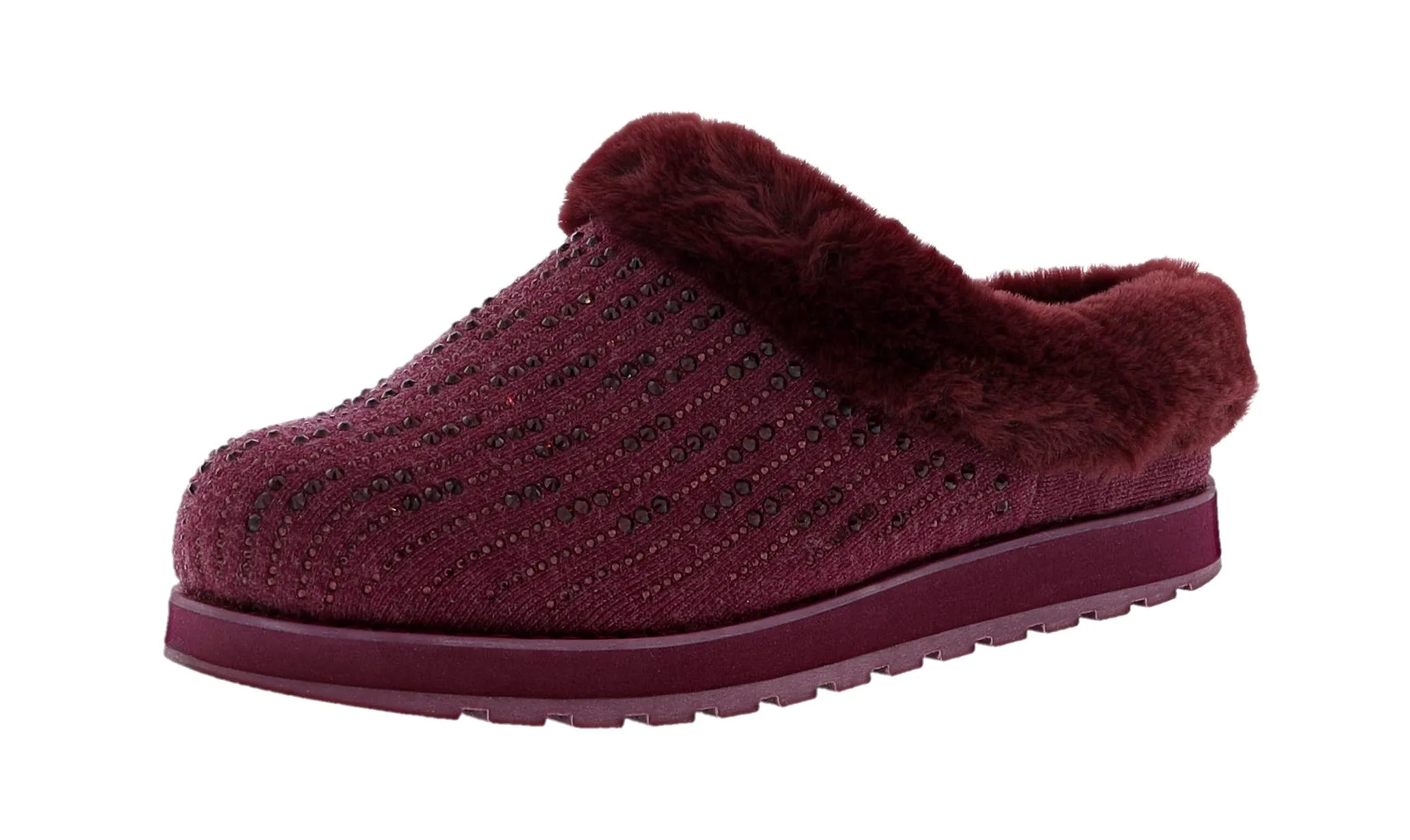 Skechers Women's Bobs Keepsakes-Fully Frosted Clog Slippers Relaxed Comfort Lightweight Construction