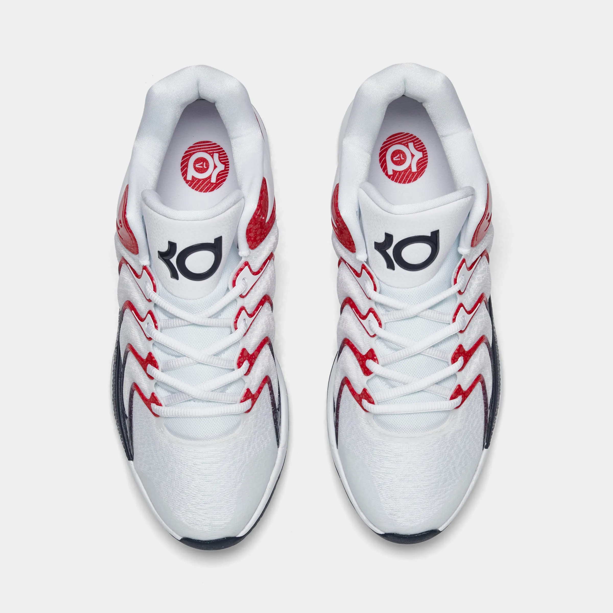 Nike KD17 White / Obsidian - University Red Training Focus Zone