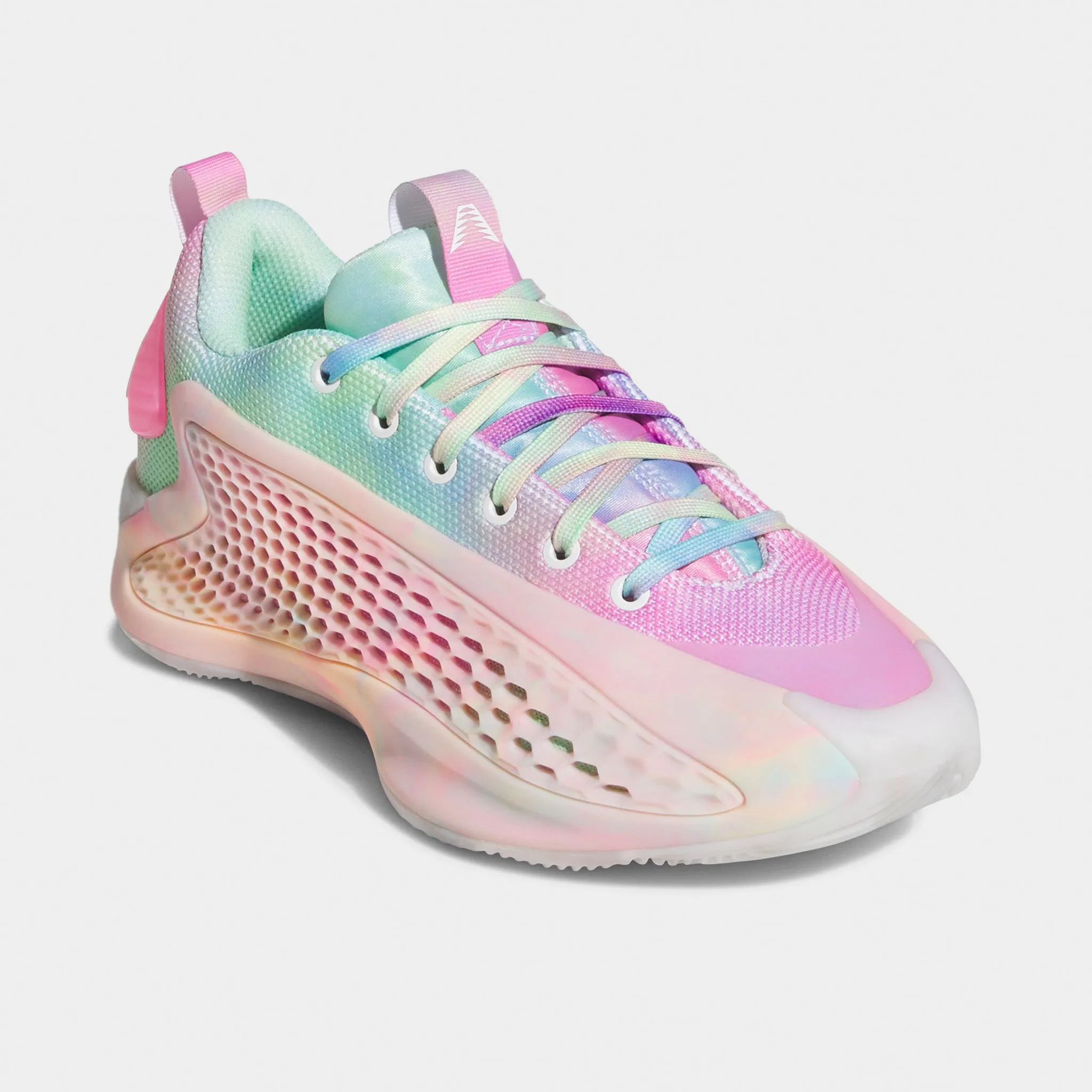 adidas Juniors' Anthony Edwards 1 Low Pink / Green - White Non Slip Inner Liner