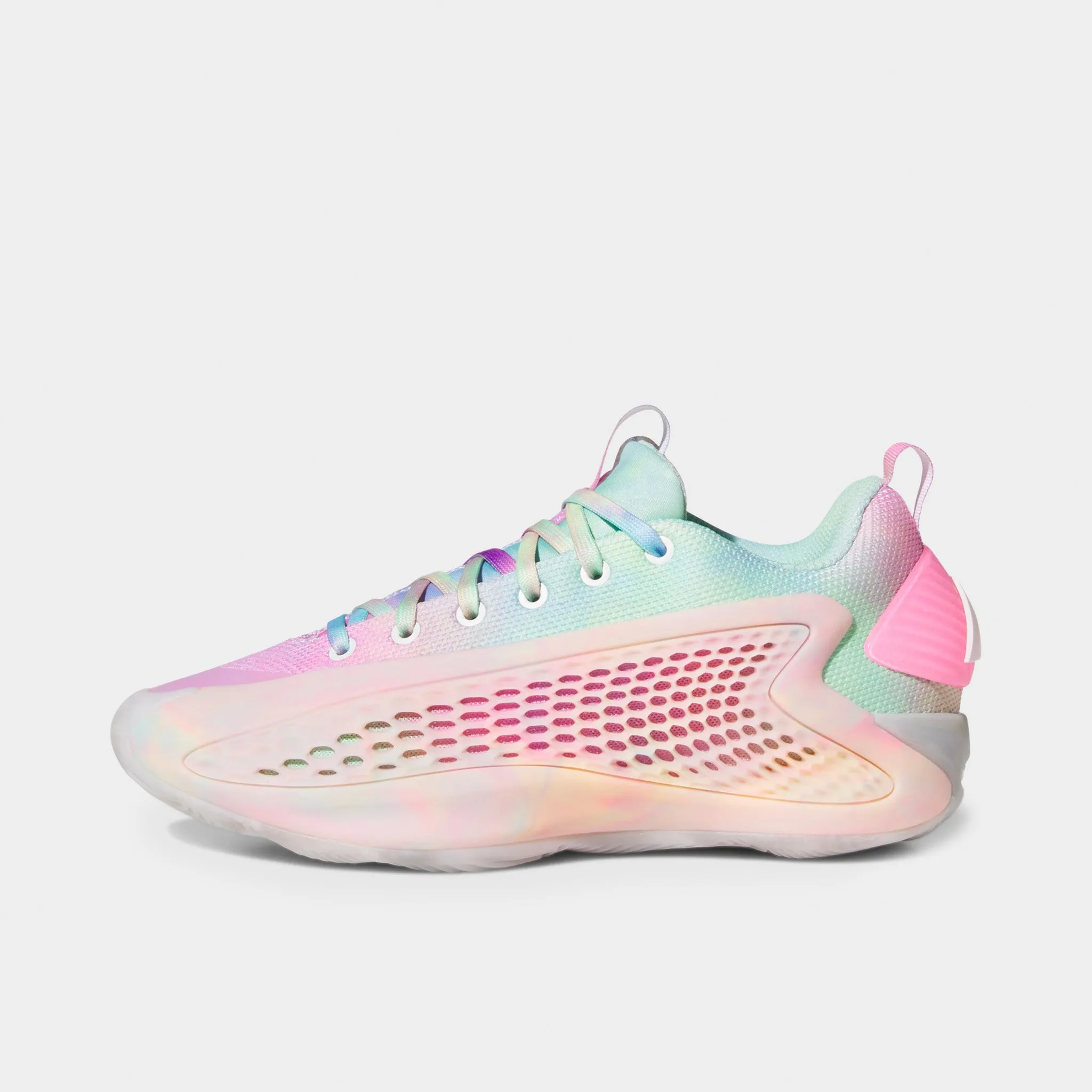 True Heart adidas Juniors' Anthony Edwards 1 Low Pink / Green - White