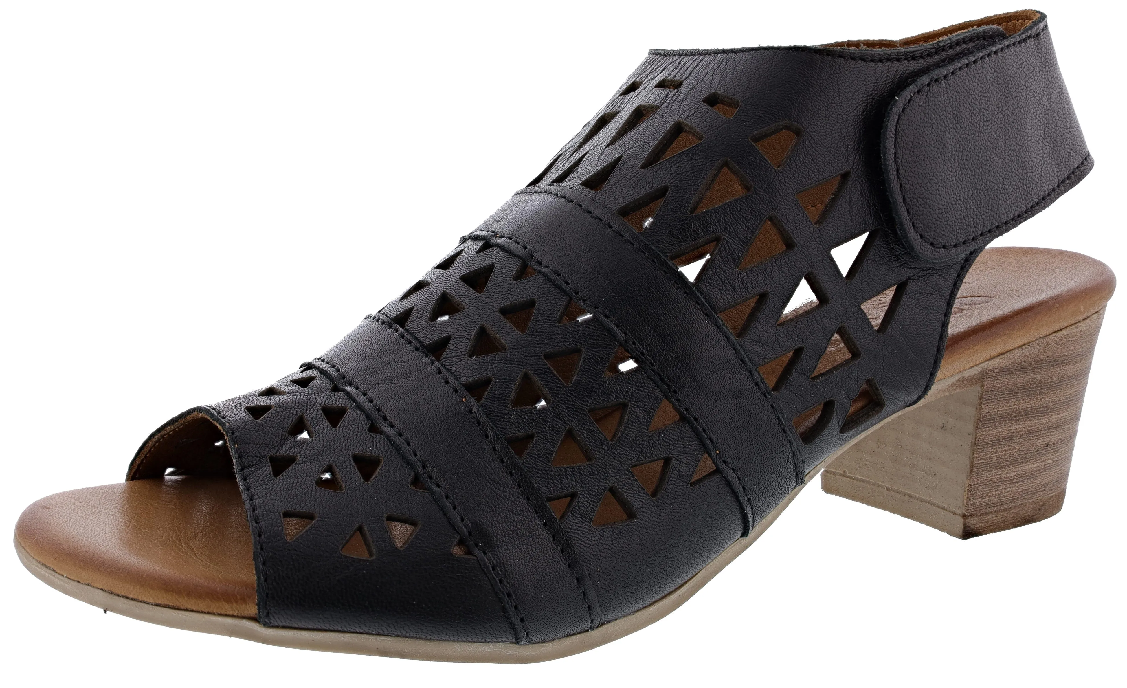 Relaxed Walking Vacation Fit Spring Step Women's Dorotha Adjustable Backstrap Heeled Sandals